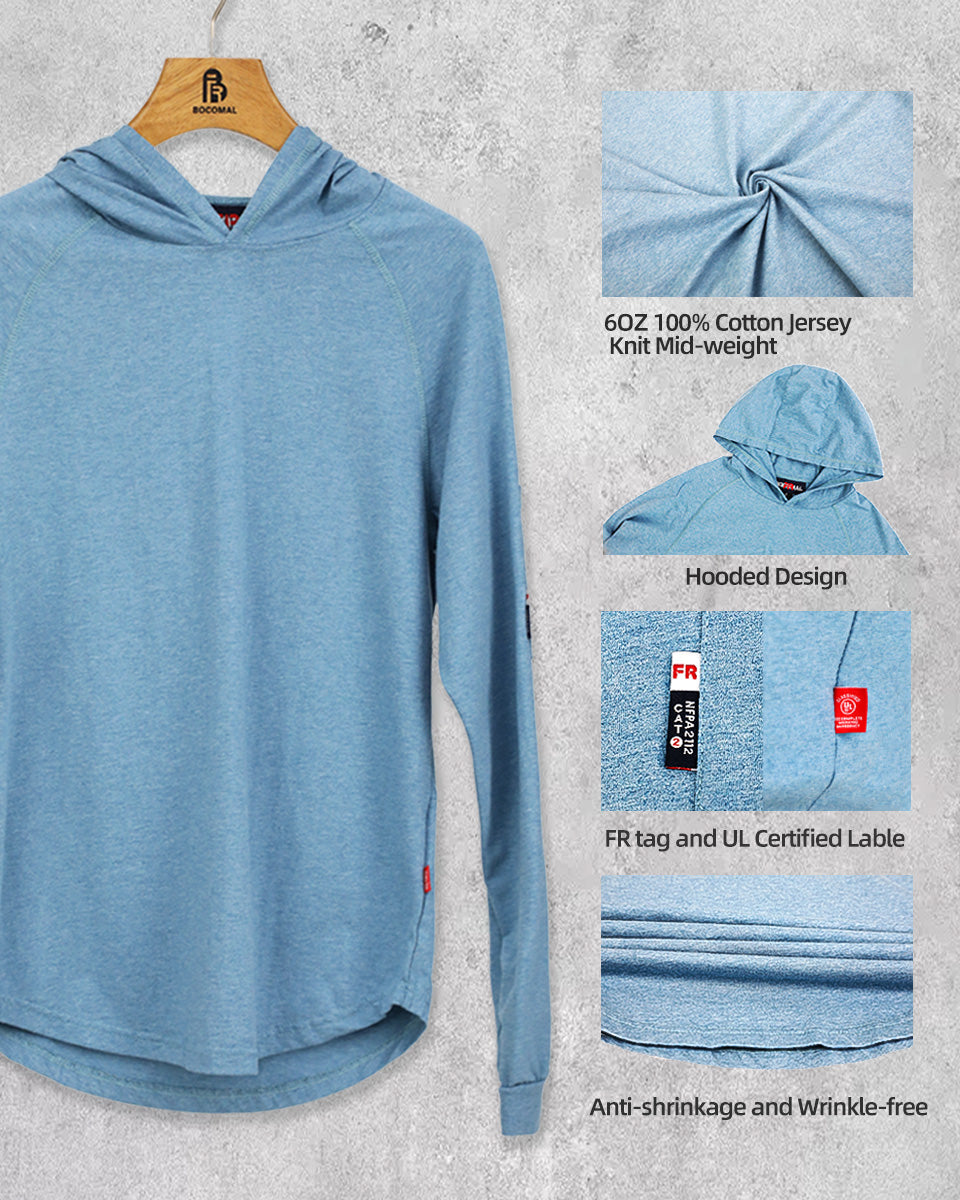 6OZ Buttonless Hoodie T-Shirts/Decorative Thread-6322