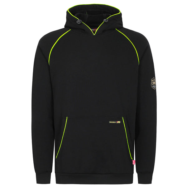 12oz Heavyweight Cotton Fleece FR Hi-Vis Hooded Sweatshirts
