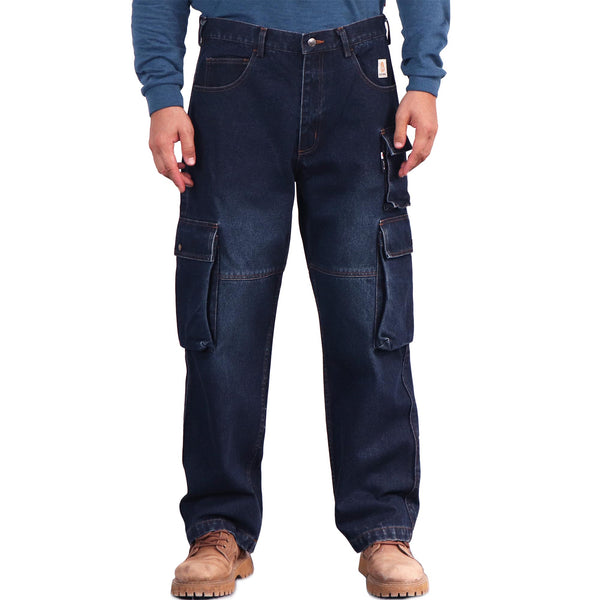 12OZ Cargo Jeans Utility 8 Pockets/Decorative Thread Style