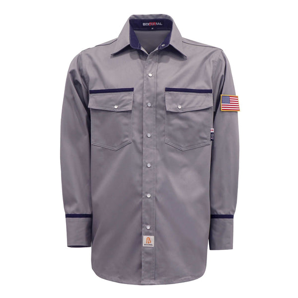 6.5OZ Solid Colr Shirt With Pearl Snap/Water & Oil Repellent Finish