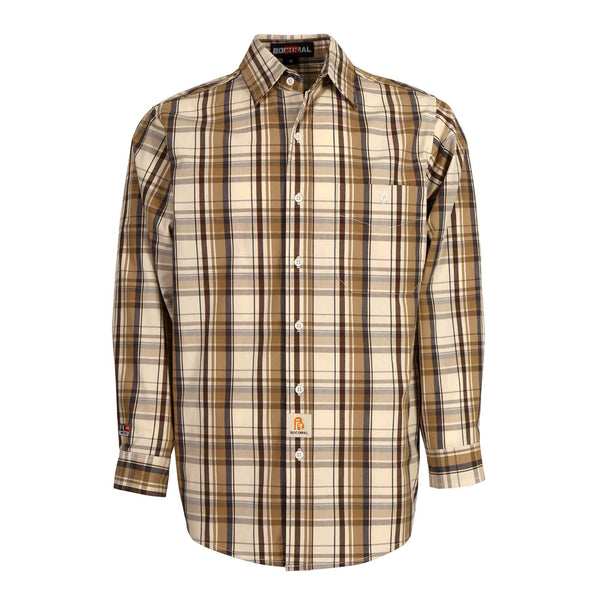 4.5OZ Printed Plaid Shirts With Button