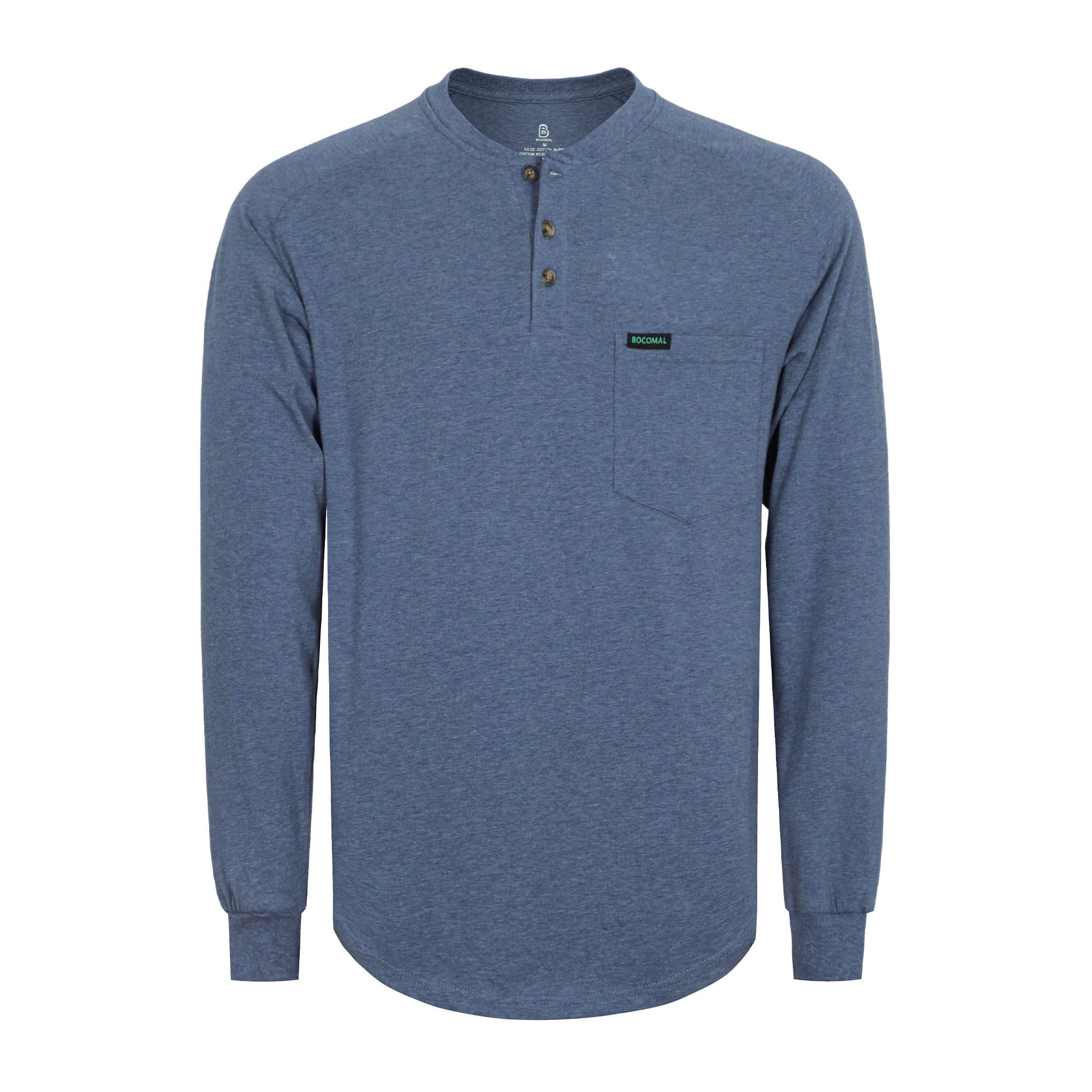 5OZ Men's Henley Soft Cotton Tencel Blended T-Shirt (NON-FR)-TS011B