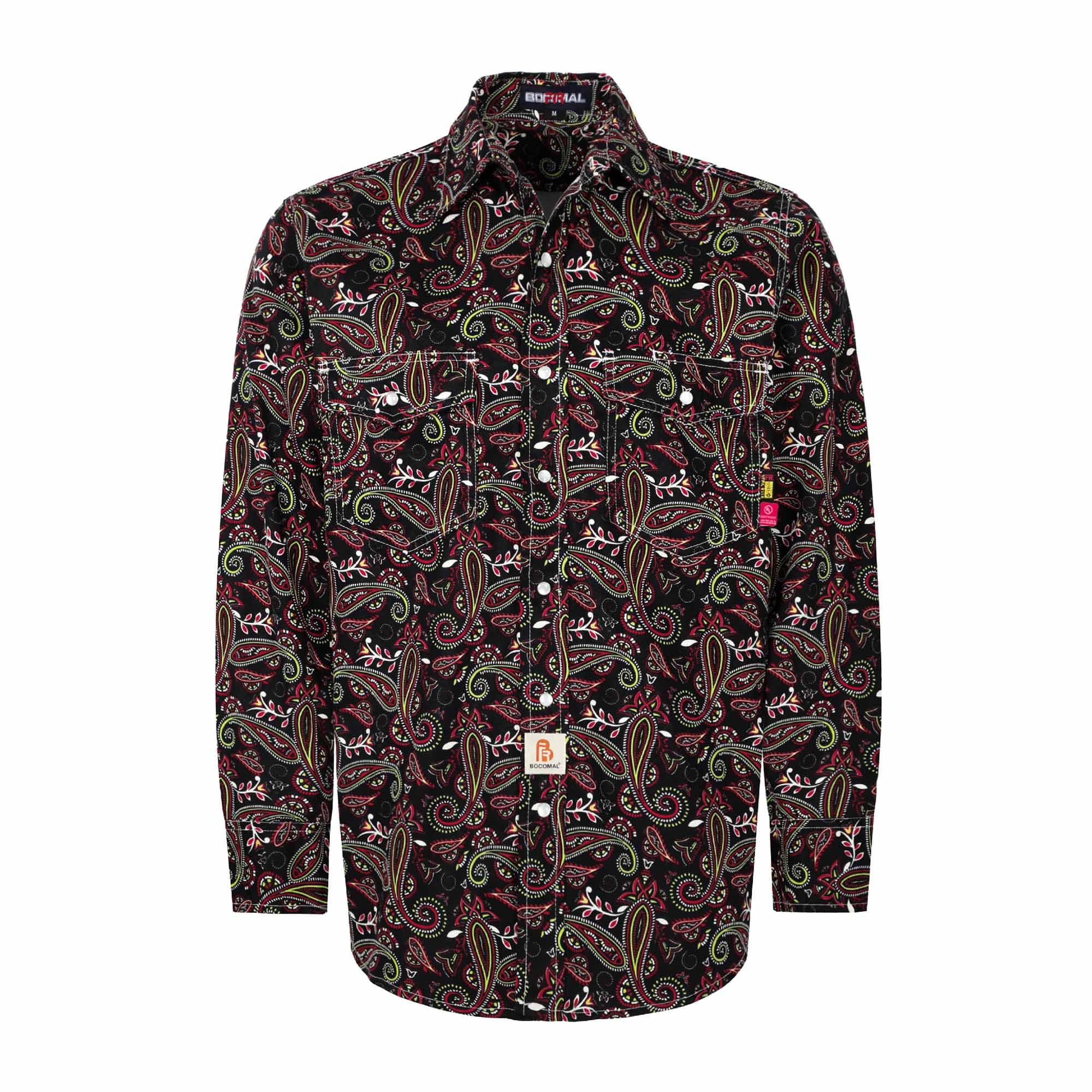 6.5OZ Lightweight Printed FR Shirts With Pearl Snap-0916A