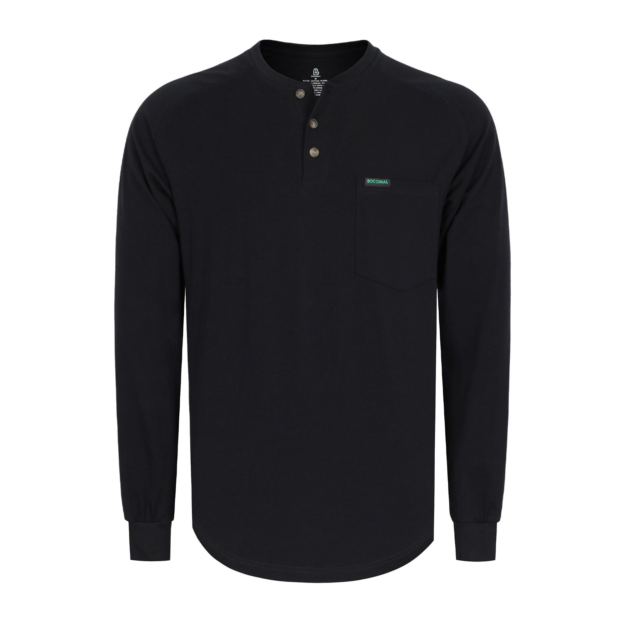 5OZ Men's Henley Soft Cotton Tencel Blended T-Shirt-TS011B