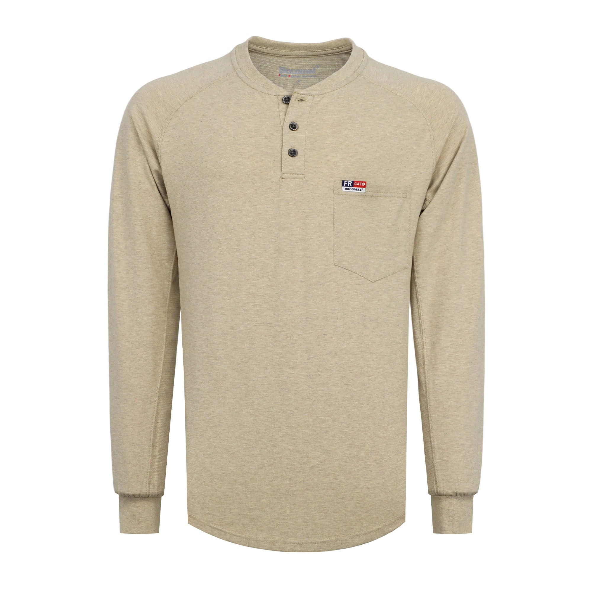 6OZ Henley Bird's-Eye Breathable Vented Mesh FR Tee-B535