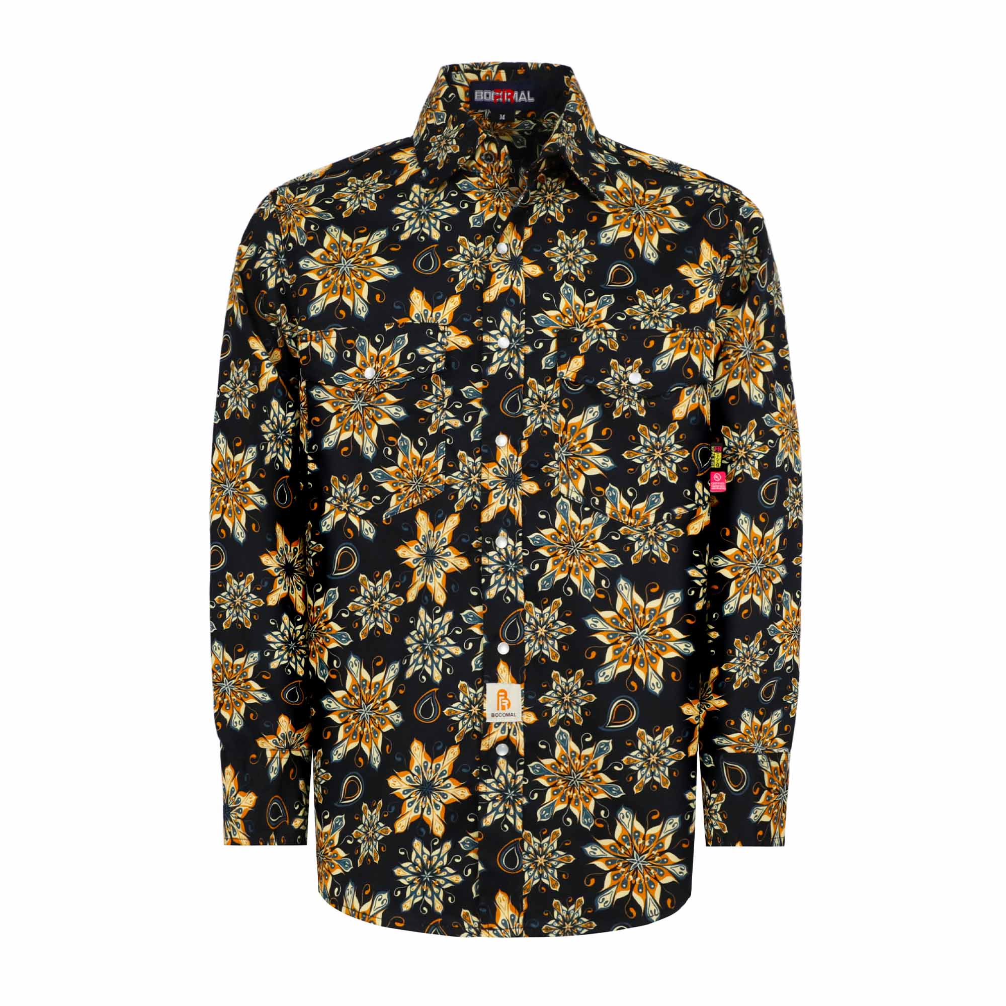 6.5OZ Lightweight Printed FR Shirts With Pearl Snap-0916A