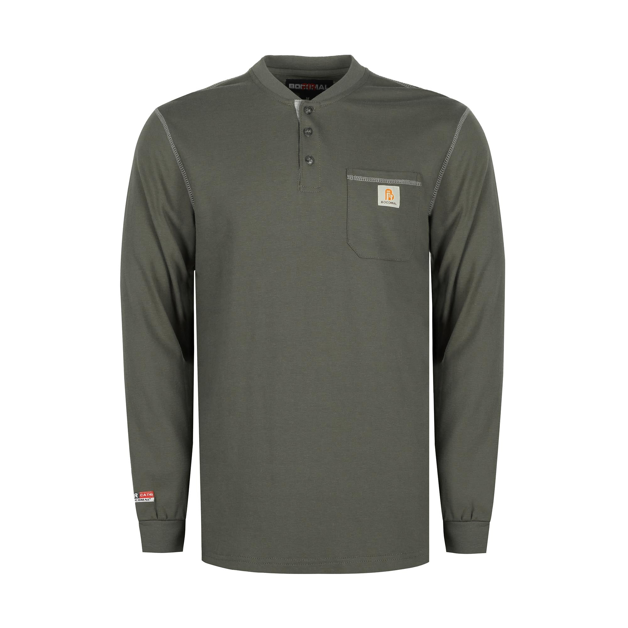 5.5OZ Button Pullover T-Shirts/Solid Color-2808