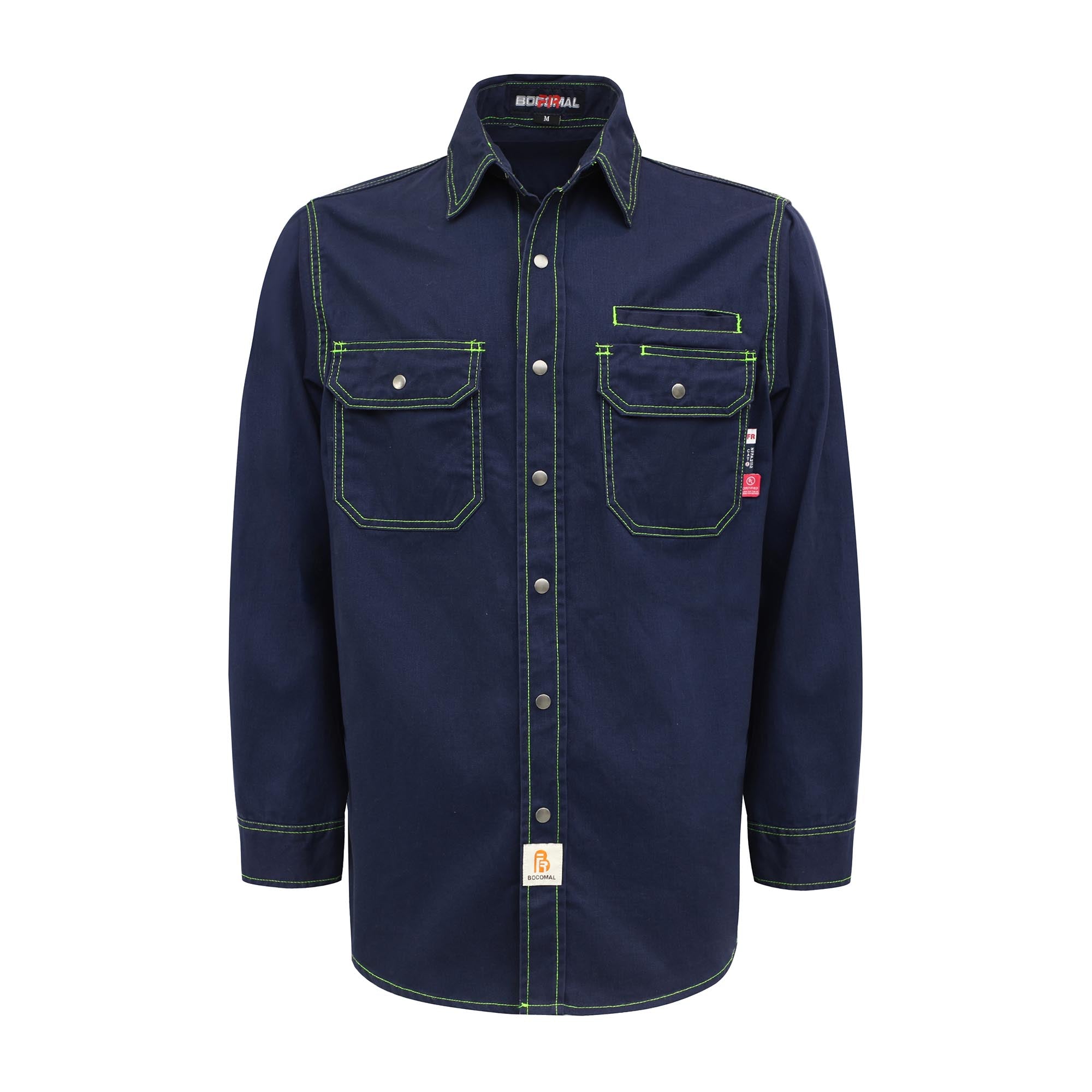 7.5OZ Solid Color  Shirts With Metal Button/Decorative Thread(Final sale)-3701