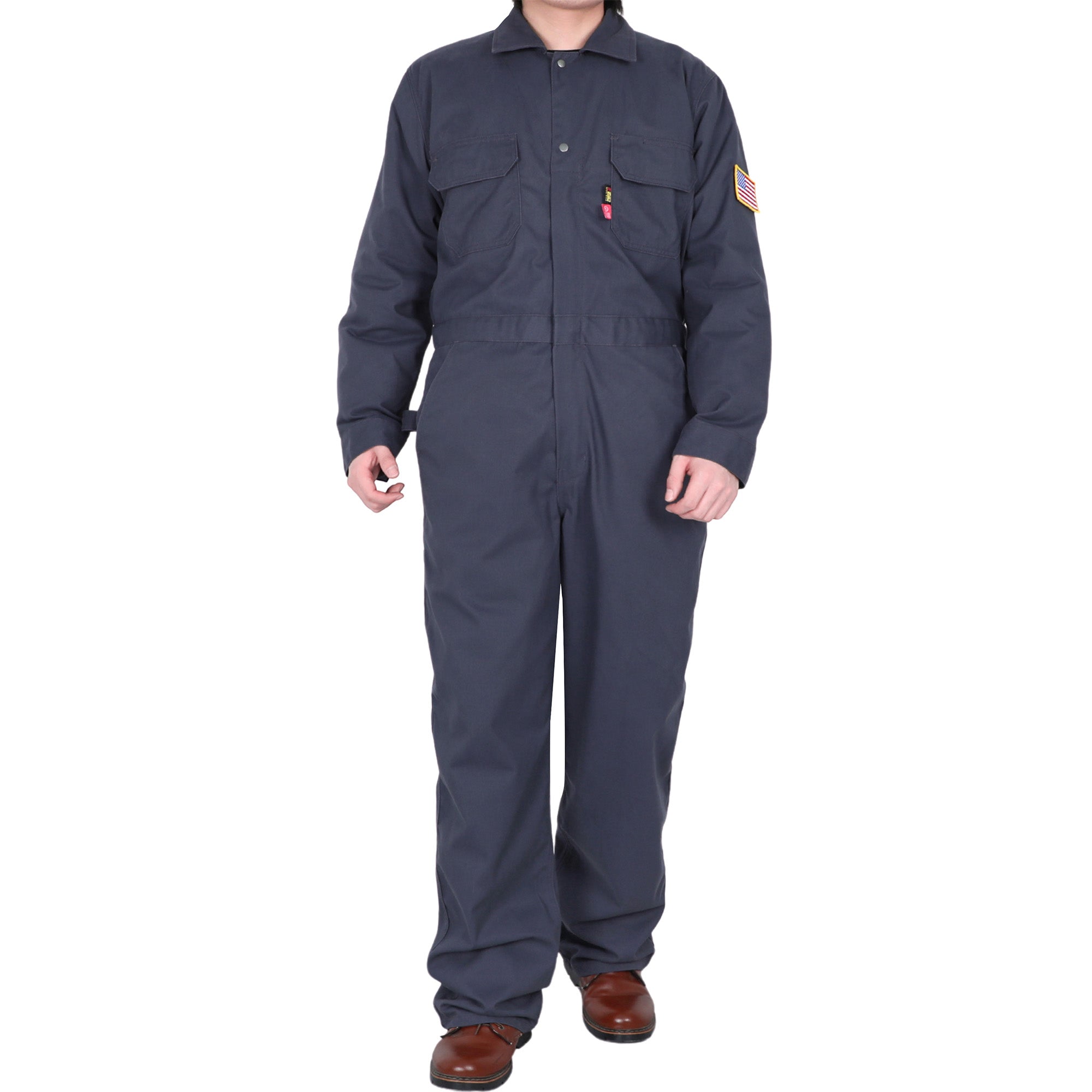 7.5oz Cotton Twill Flame Resistant Fire Retardant Work Coverall - 2401