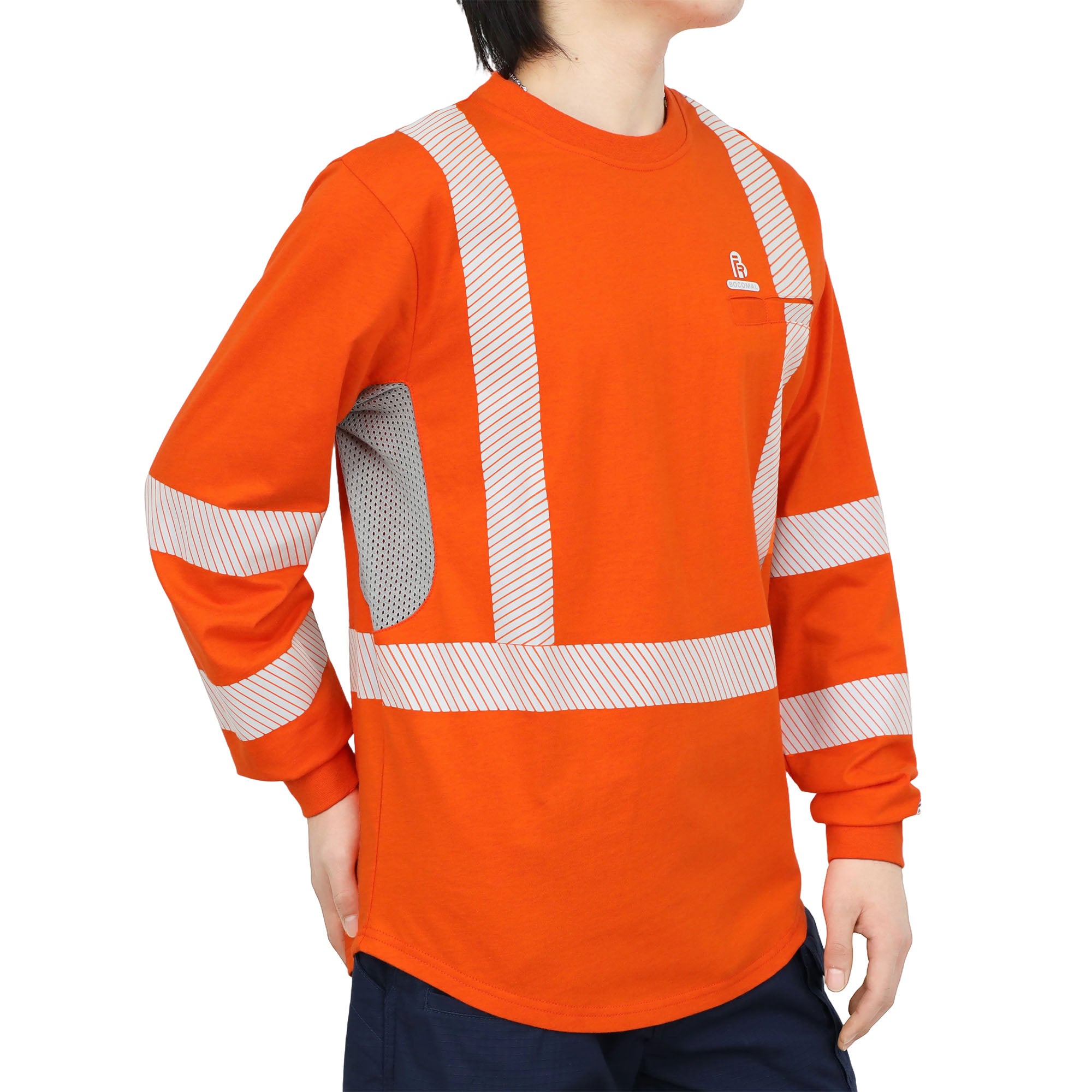 5.5OZ Lightweight Hi Vis Summer Vented Mesh FR T-Shirt-6008HV