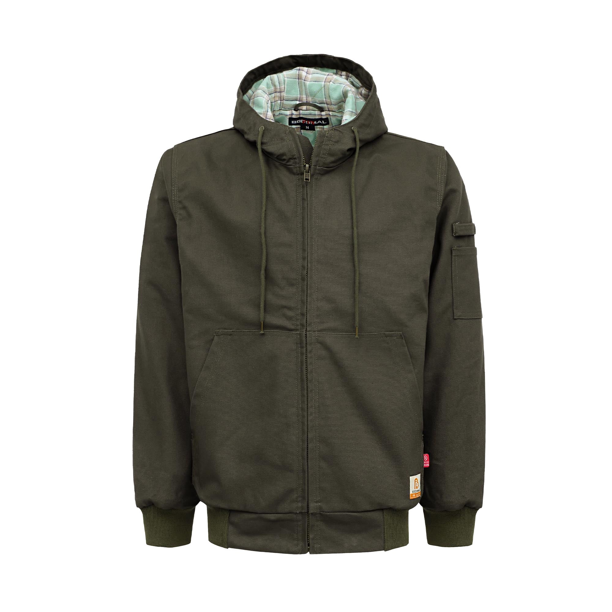 BOCOMAL flame resistant Brown Quilted Insulated Jacket FR Duck