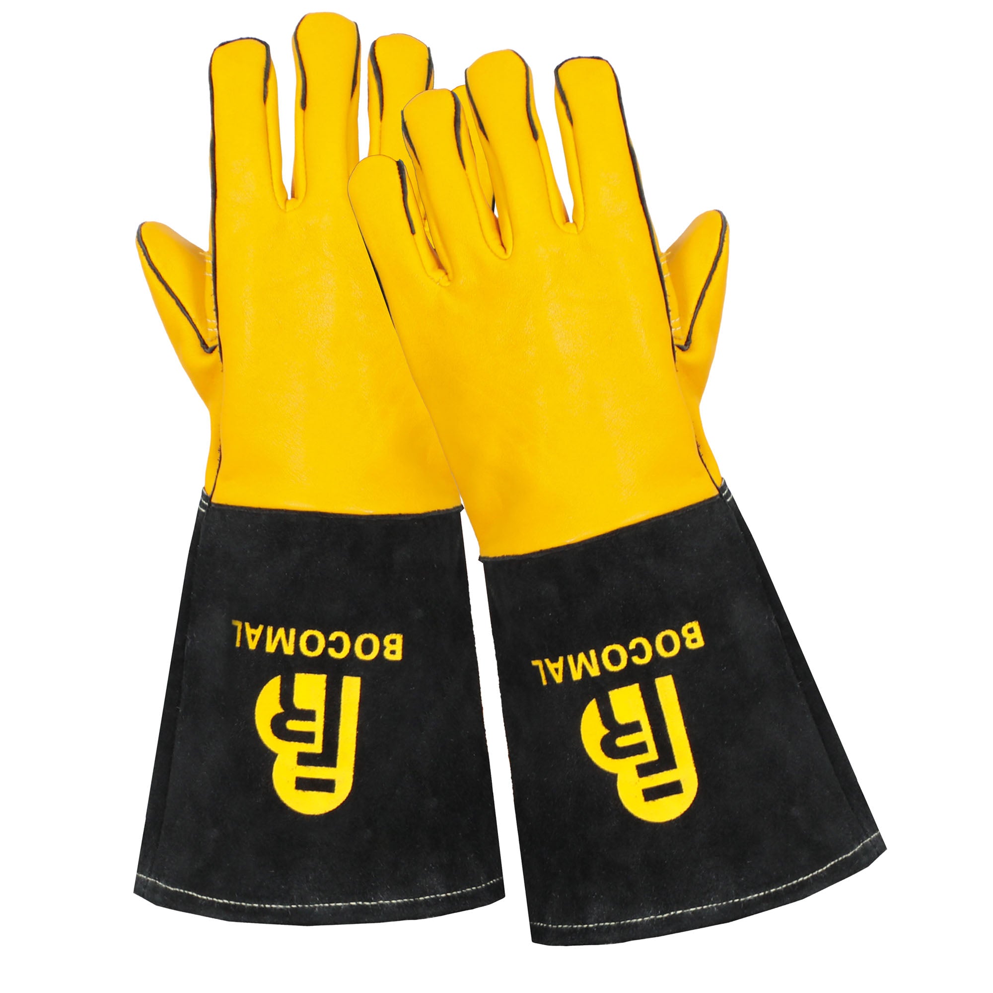 Classic Welding Gloves,Grain Leather Multi Tasks,14" Lined Leather Mig/Stick Gloves, Kevlar Stitching-0101/0201