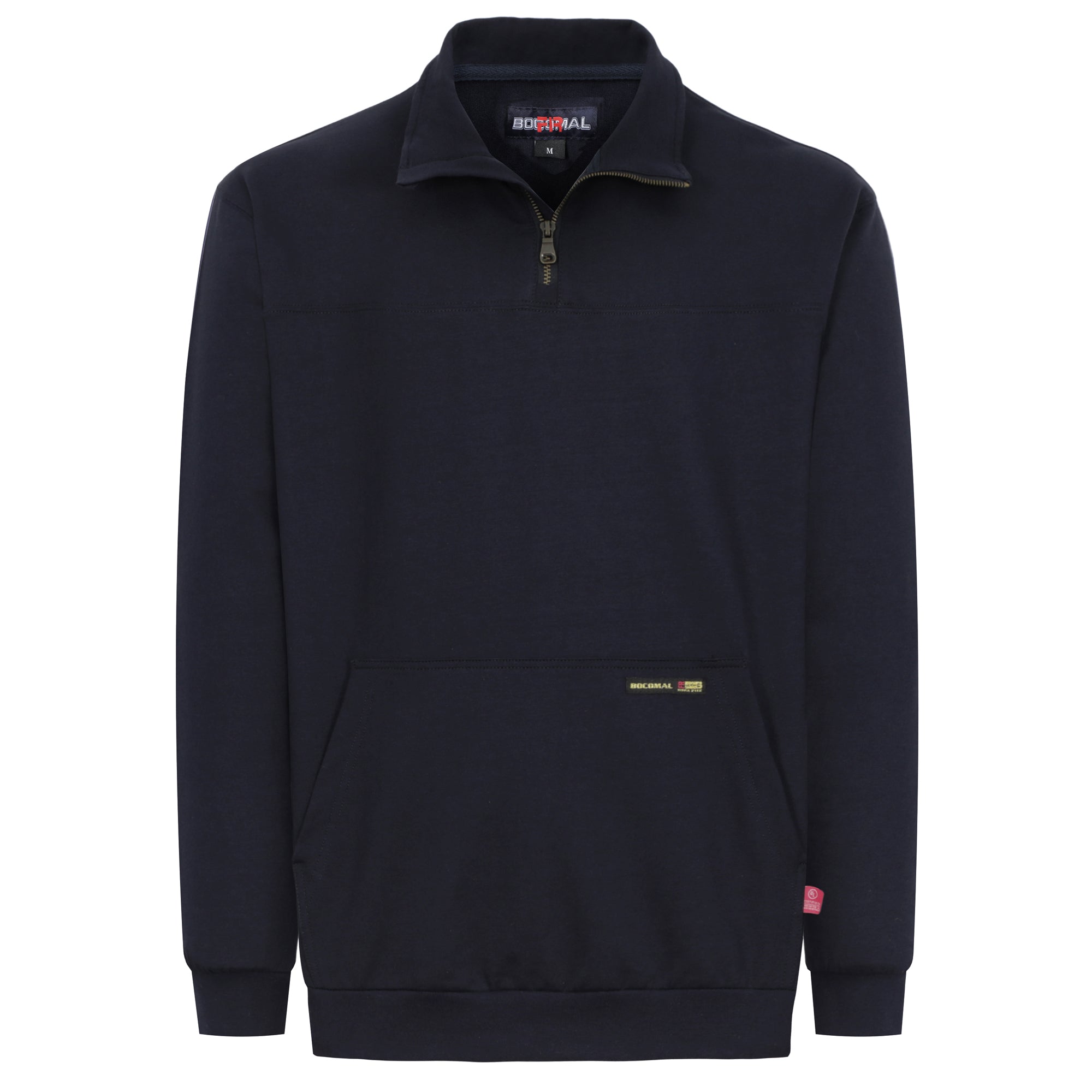 7.5oz Midweight Non-Fleece Mock Neck 1/4 Quarter Zipper Water/Stain Repellent Fire Resistant Sweater Shirts-9013