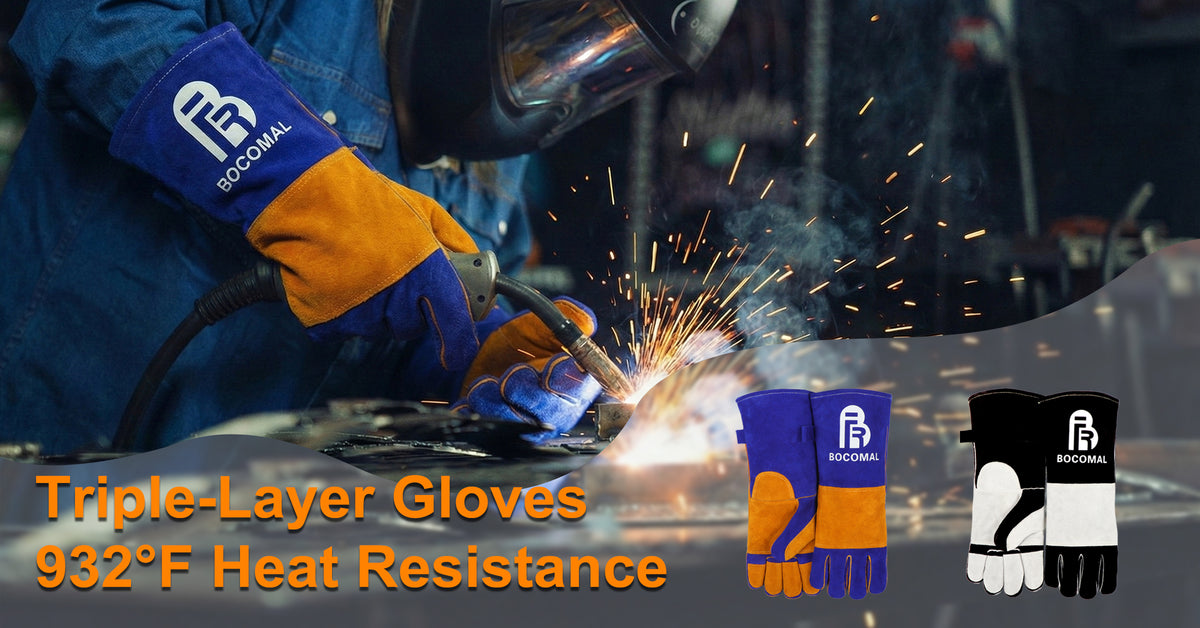 16-Inch Triple-Layer Heat- Resistant Protective Gloves(Heat up to 500°C)-0301