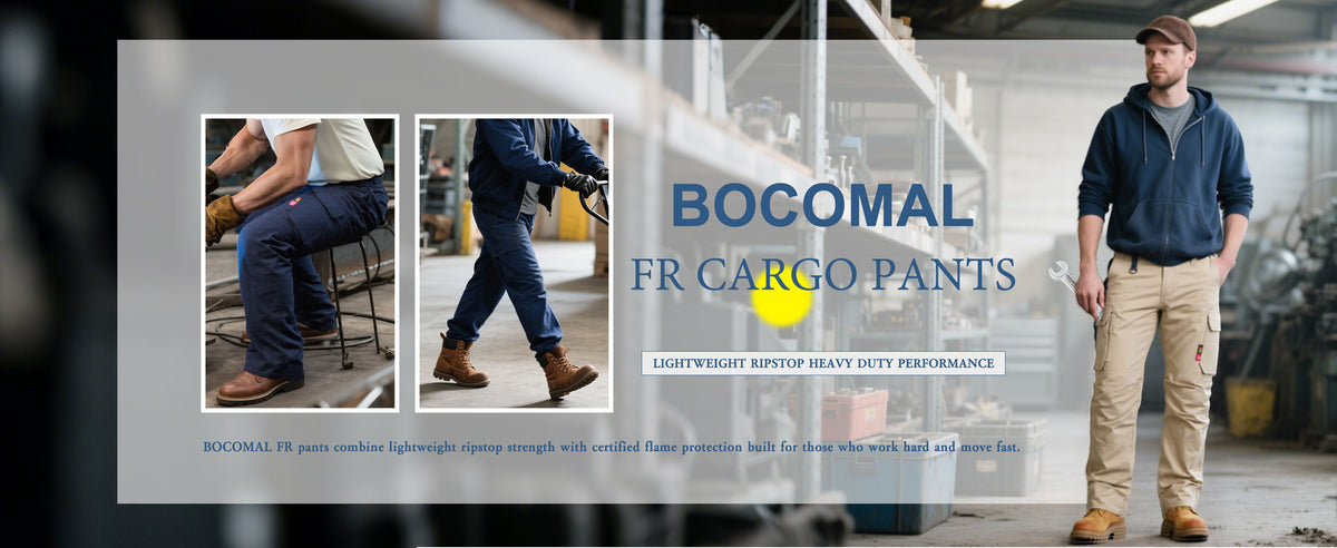 6oz Lightweight Rip stop Relaxed Fit FR Stretch Cargo Reinforced Work Carpenter Pants-8528