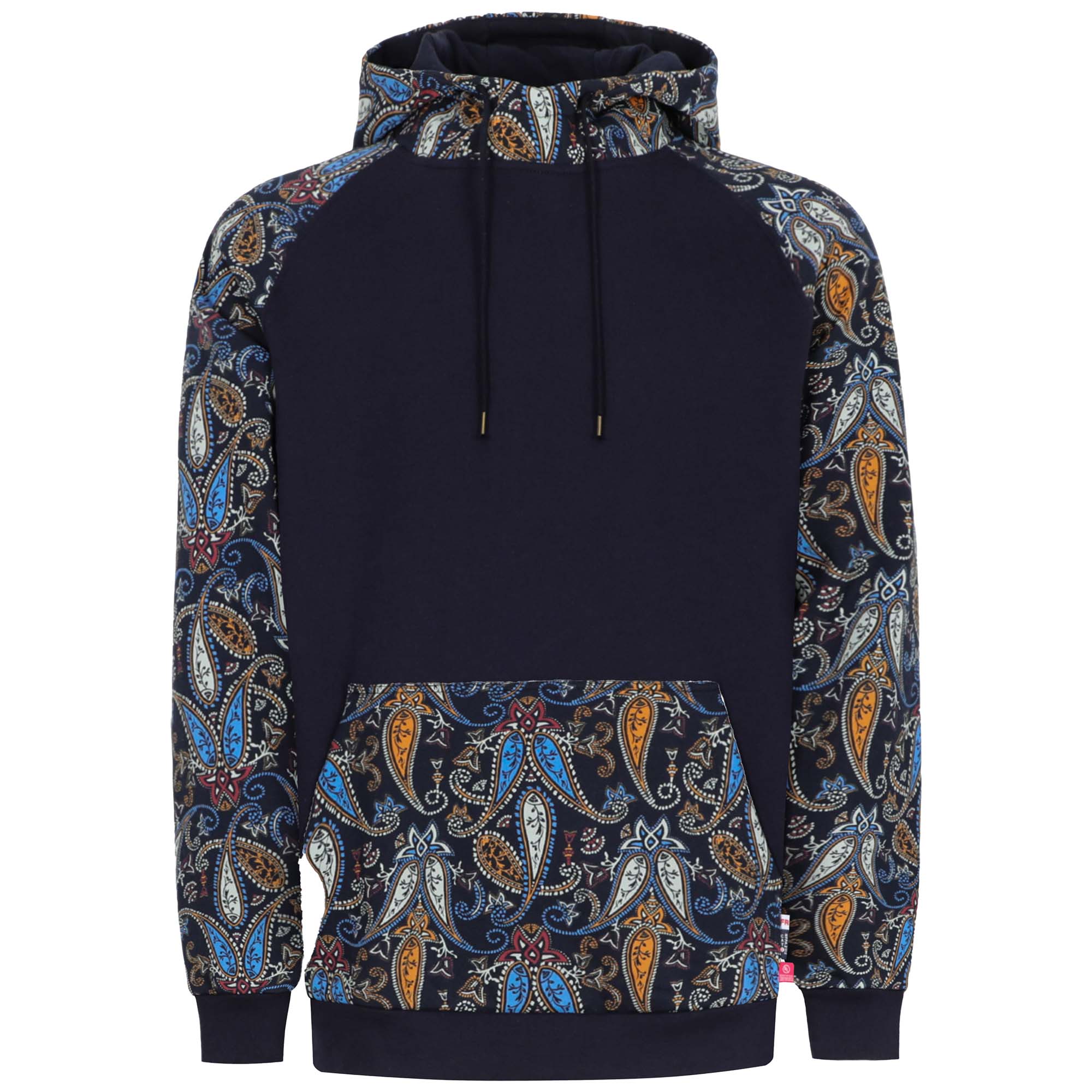 10.5oz Paisley Printed Two Tone Cotton Fleece Flame Resistant Pullover Hoodies(Final Sale)-1109P