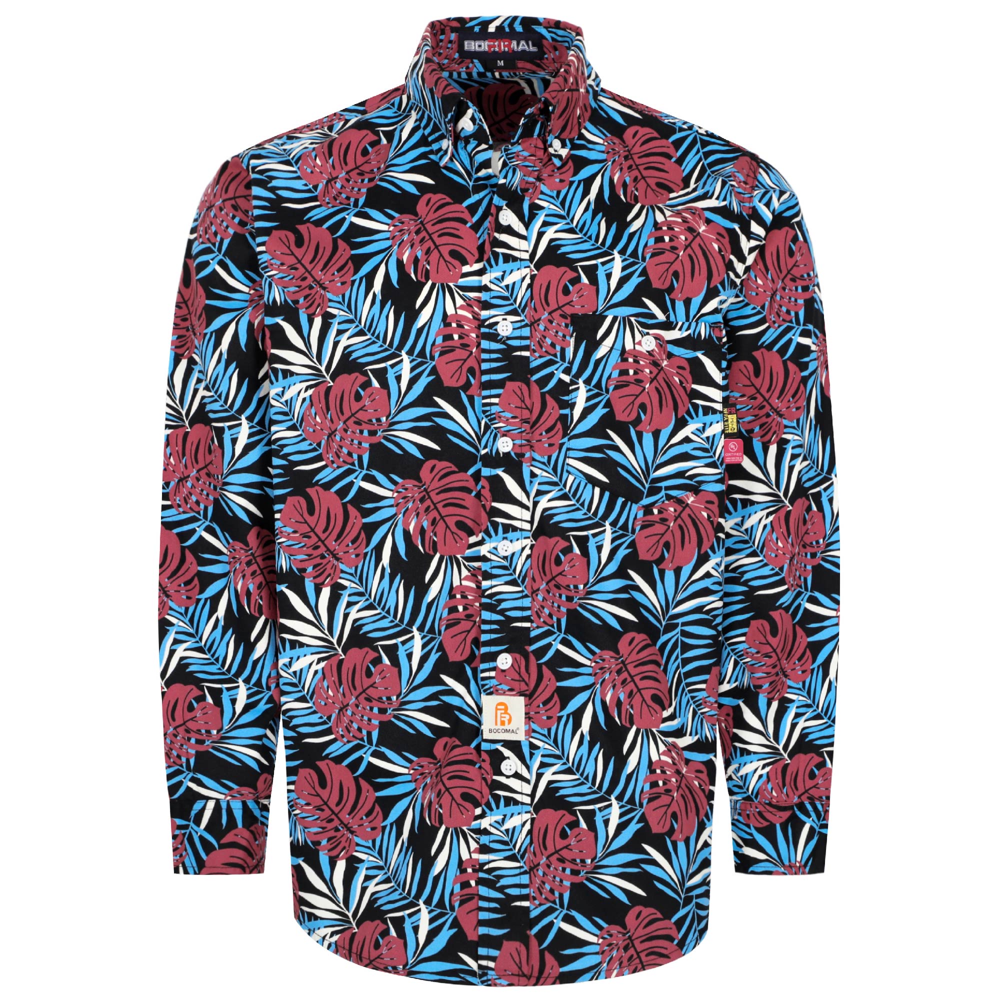 6.5OZ Printed Hawaii Lightweight Button Down Flame Resistant Shirts-0816A