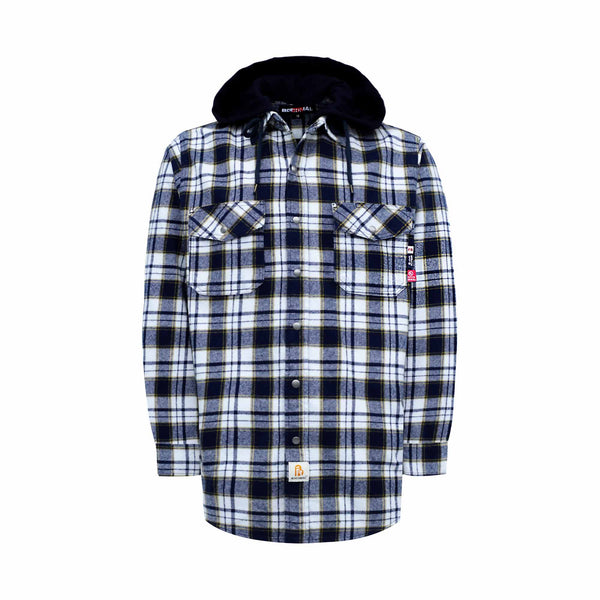 8.5OZ Plaid Flannel Shirts With Hoodie