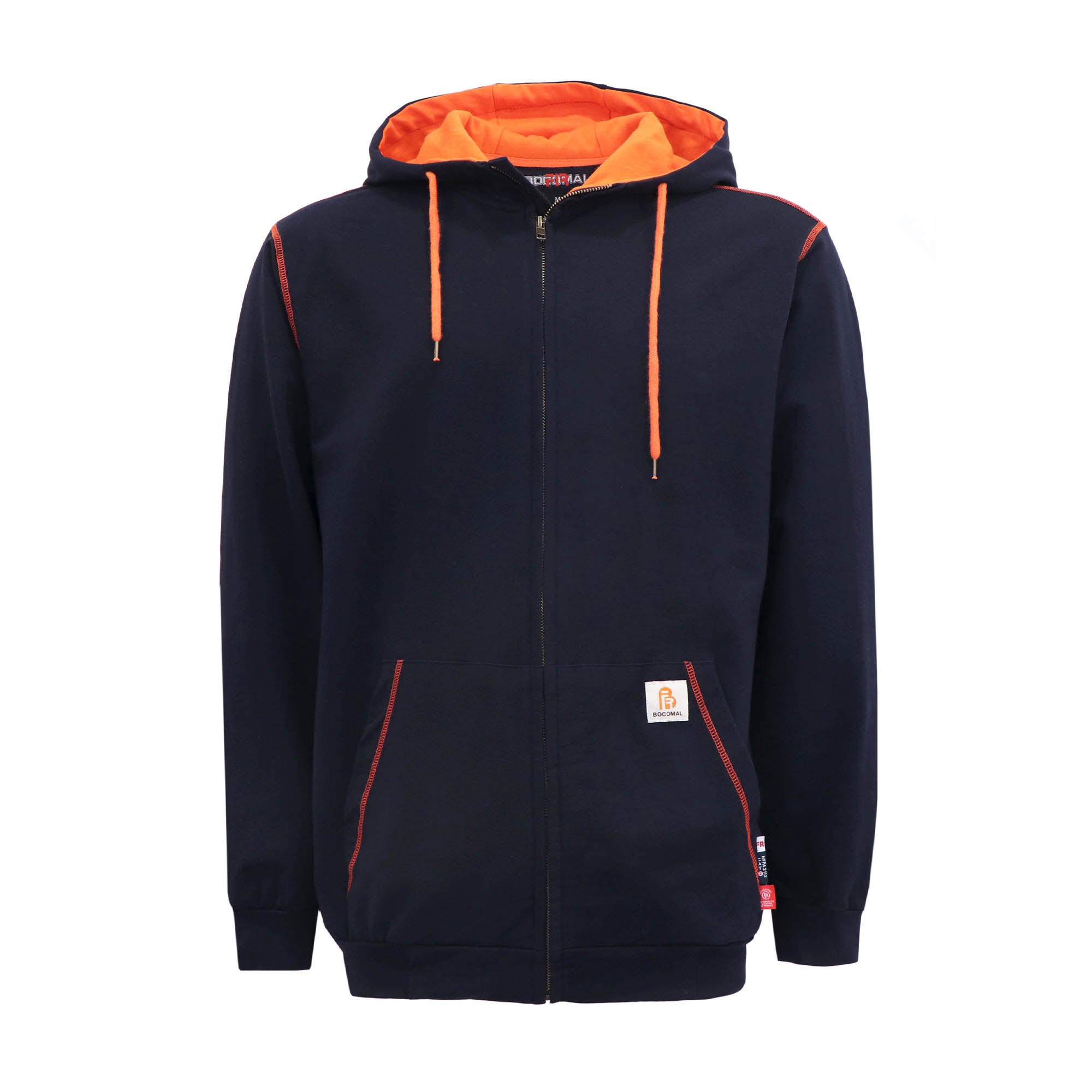 7.5OZ Classic Zipper Hoodies/Decorative Thread-1513