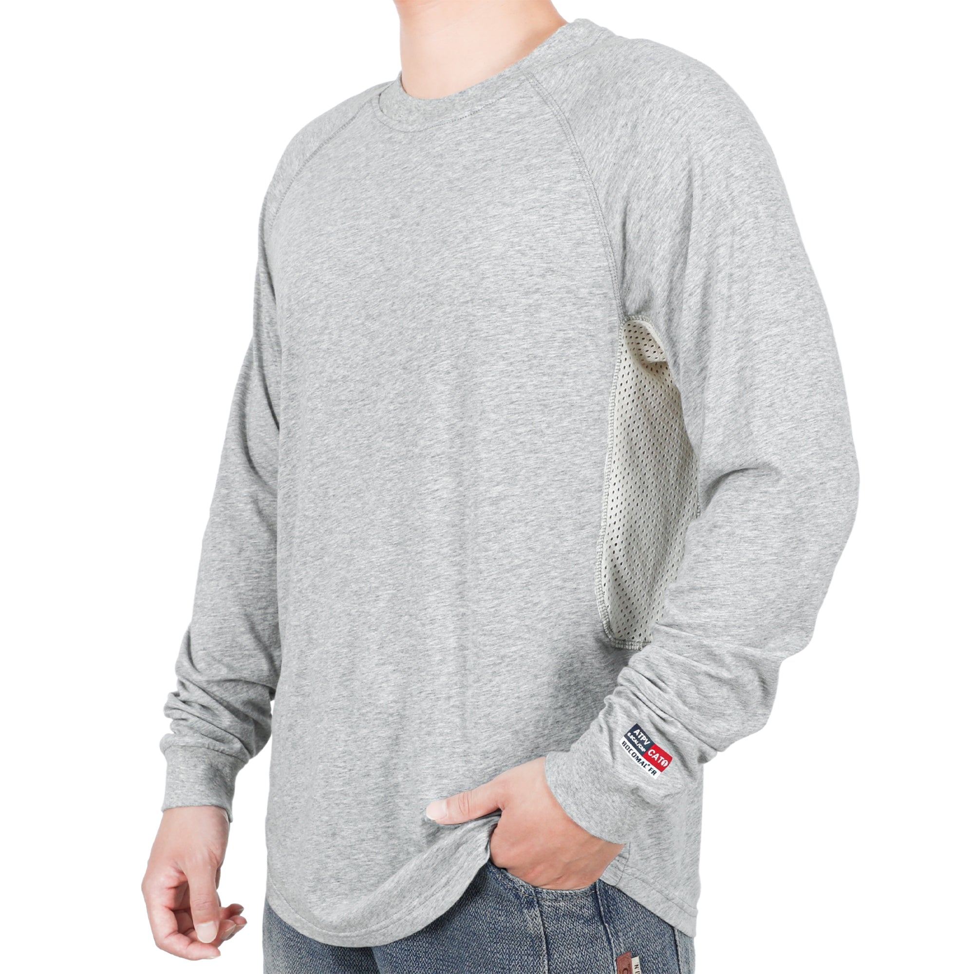 4.5OZ Vented Mesh Loose Fit EX Lightweight Flame Resistant Crew Neck T-Shirts-9717