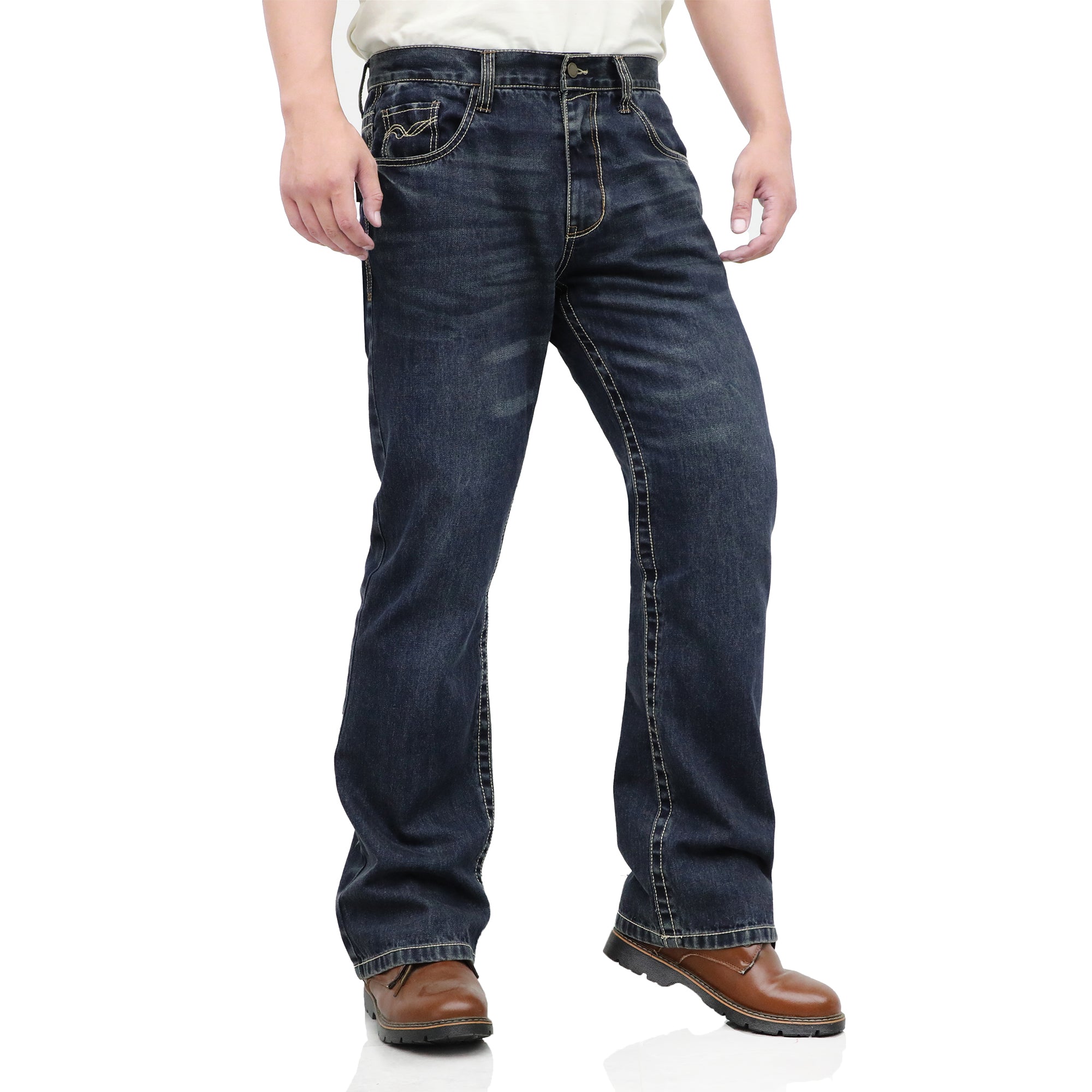 10oz Midweight EX-Soft Relaxed Boot Vintage Washed FR Work Pants-8306