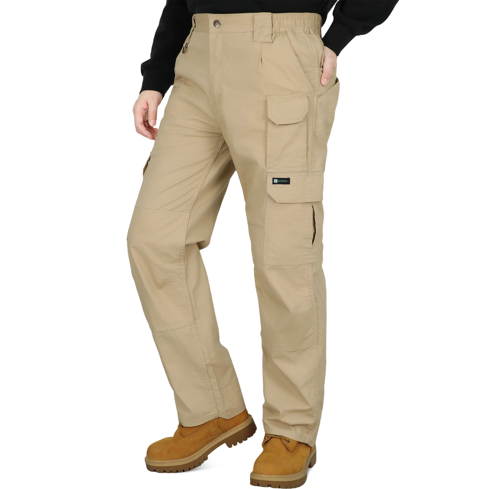 6OZ 10-Pocket Relaxed Fit Stretch Ripstop Cargo Pants（NON-FR）-PN061F