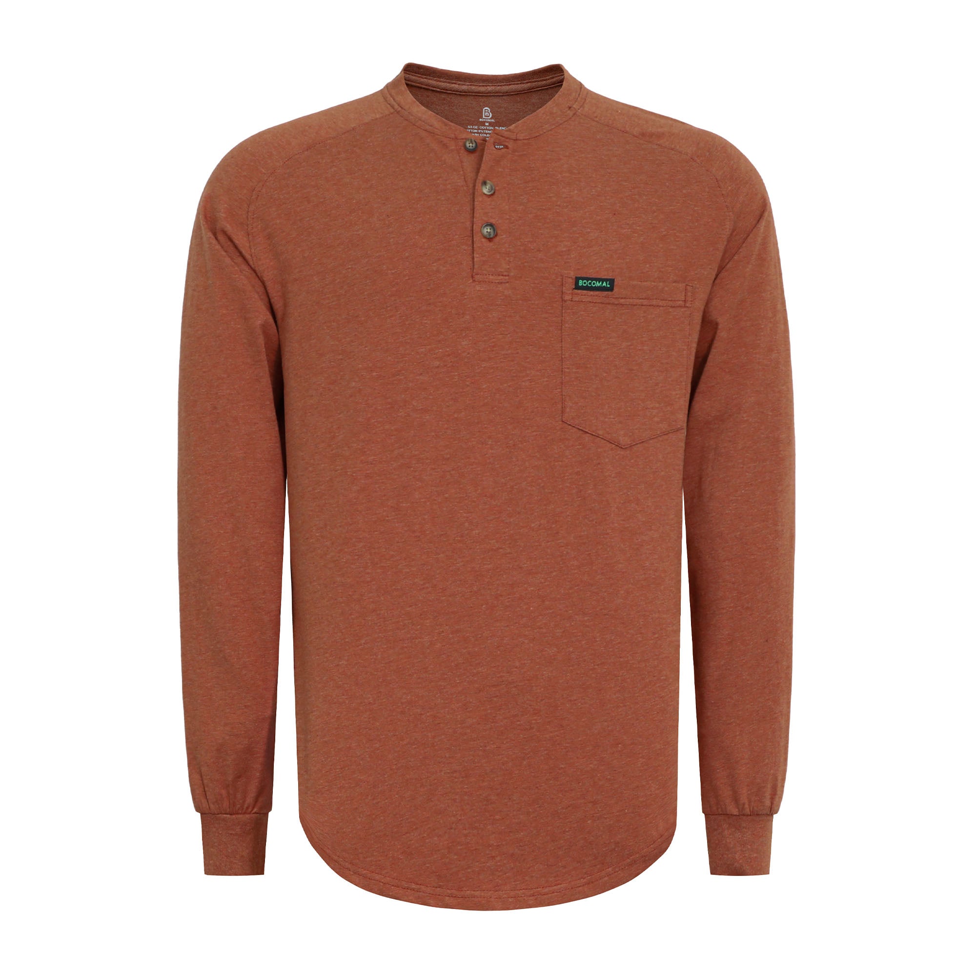 5OZ Men's Henley Soft Cotton Tencel Blended T-Shirt (NON-FR)-TS011B