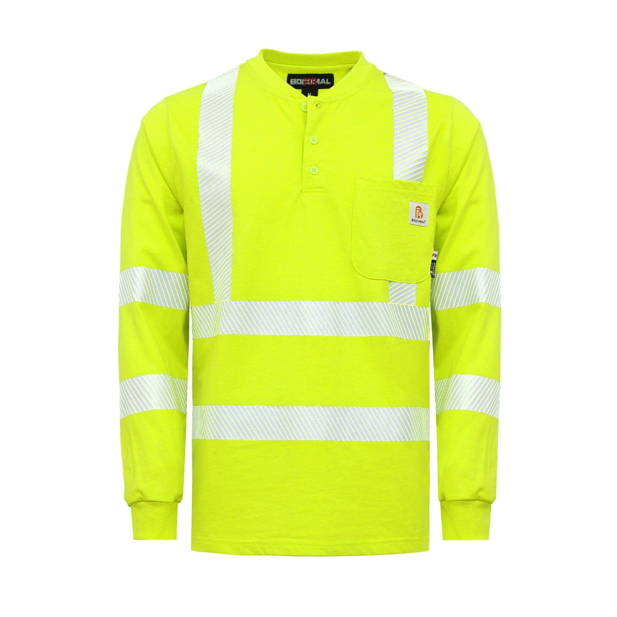 7OZ Hi Vis Shirts With 2Inch Tape(Normal Yellow)-0424
