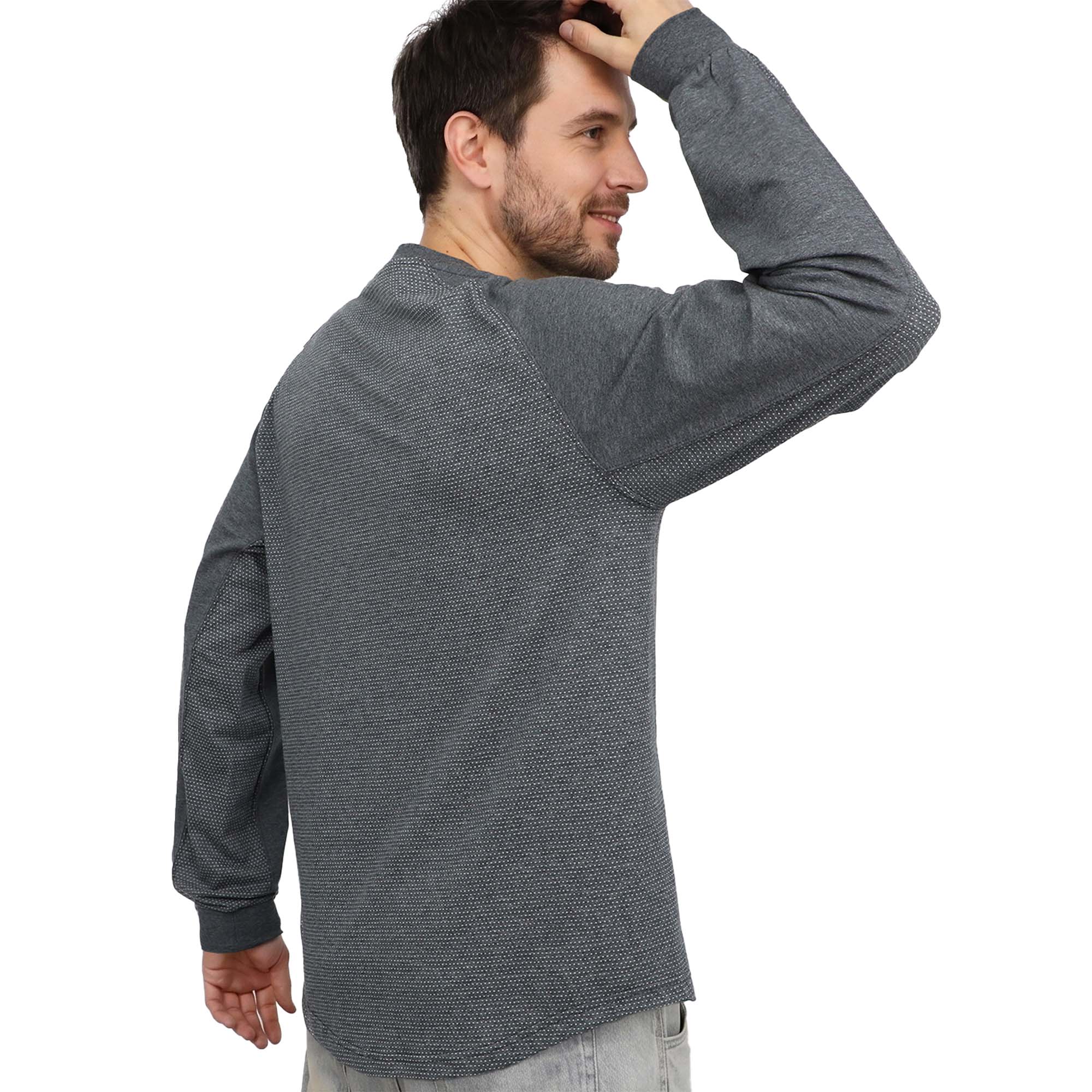6OZ Henley Bird's-Eye Breathable Vented Mesh FR Tee-B535