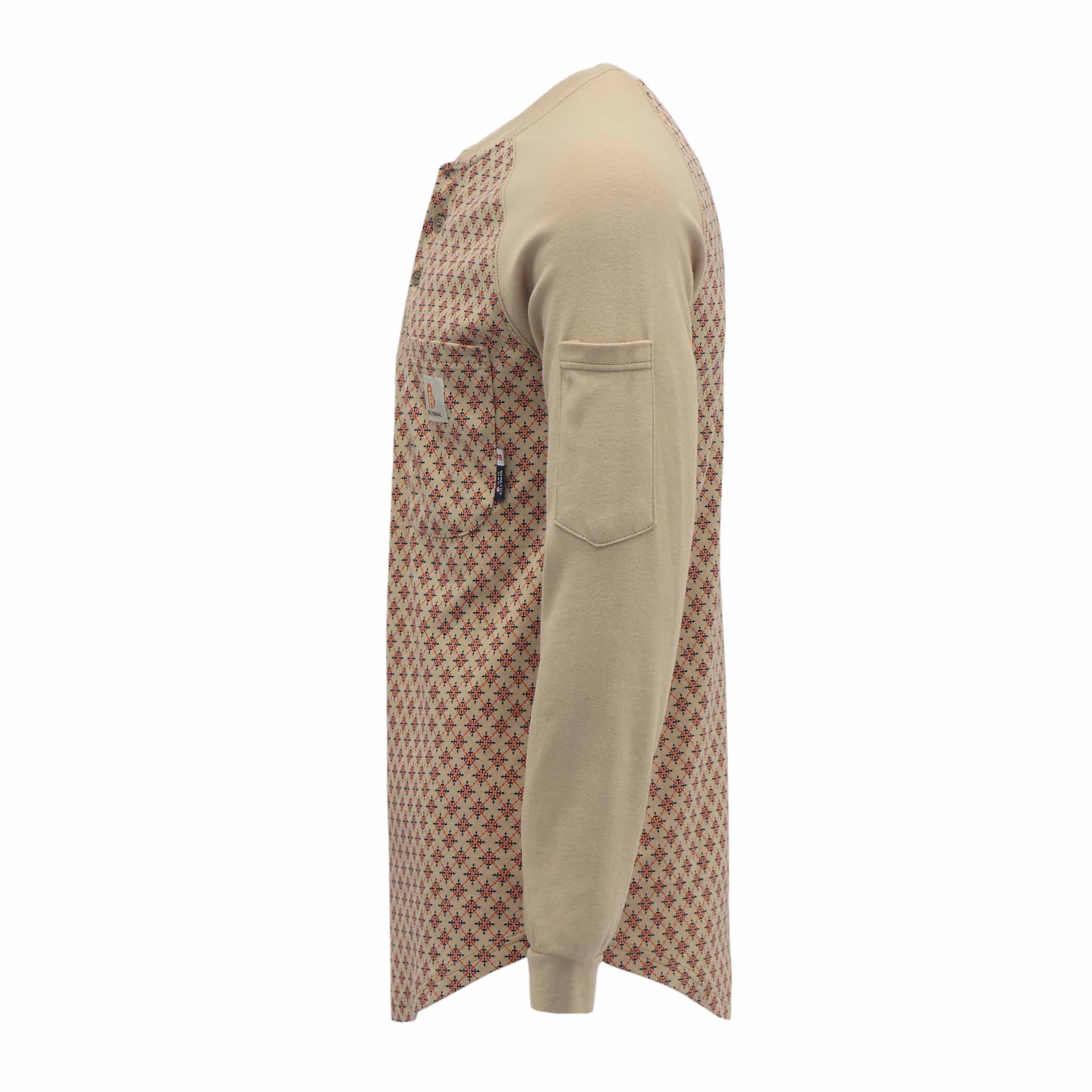 7OZ Button Pullover T-Shirt/Camouflage-5703