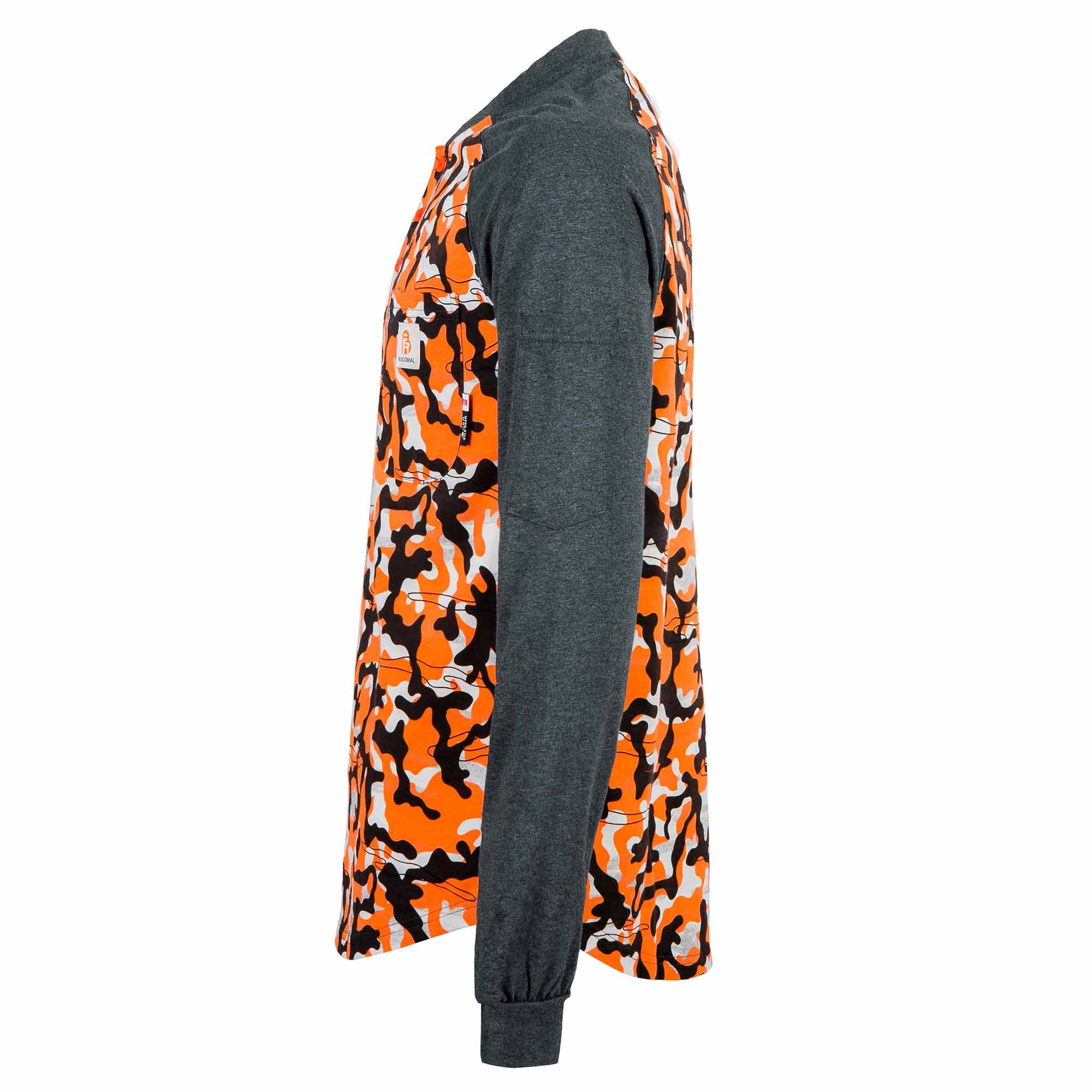 6OZ Button Pullover T-Shirt/New Camouflage-5724