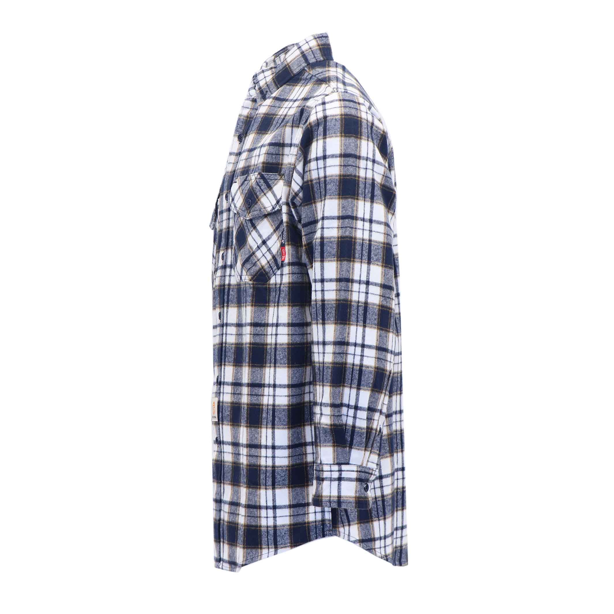9.5OZ Plaid Flannel Shirts With Button(Final Sale)-3818