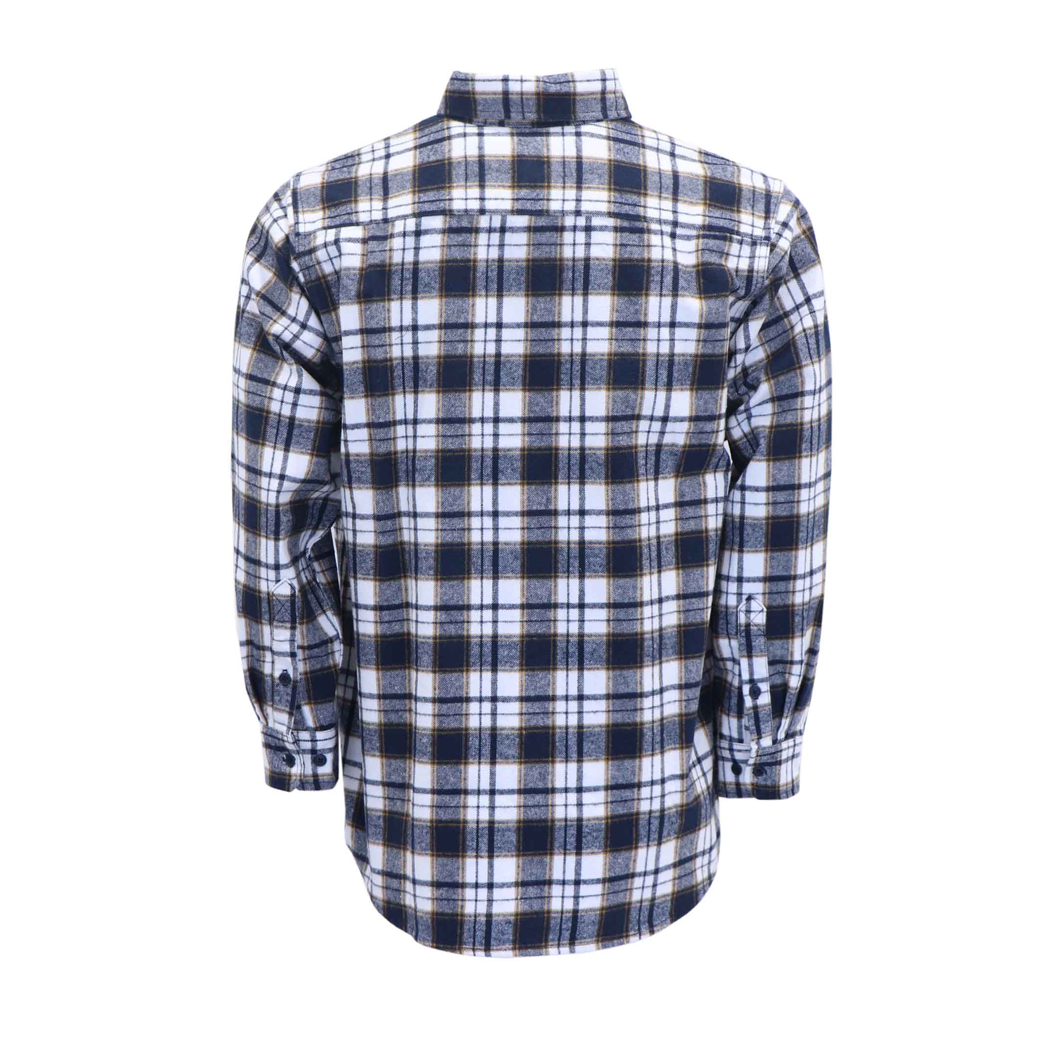 9.5OZ Plaid Flannel Shirts With Button(Final Sale)-3818