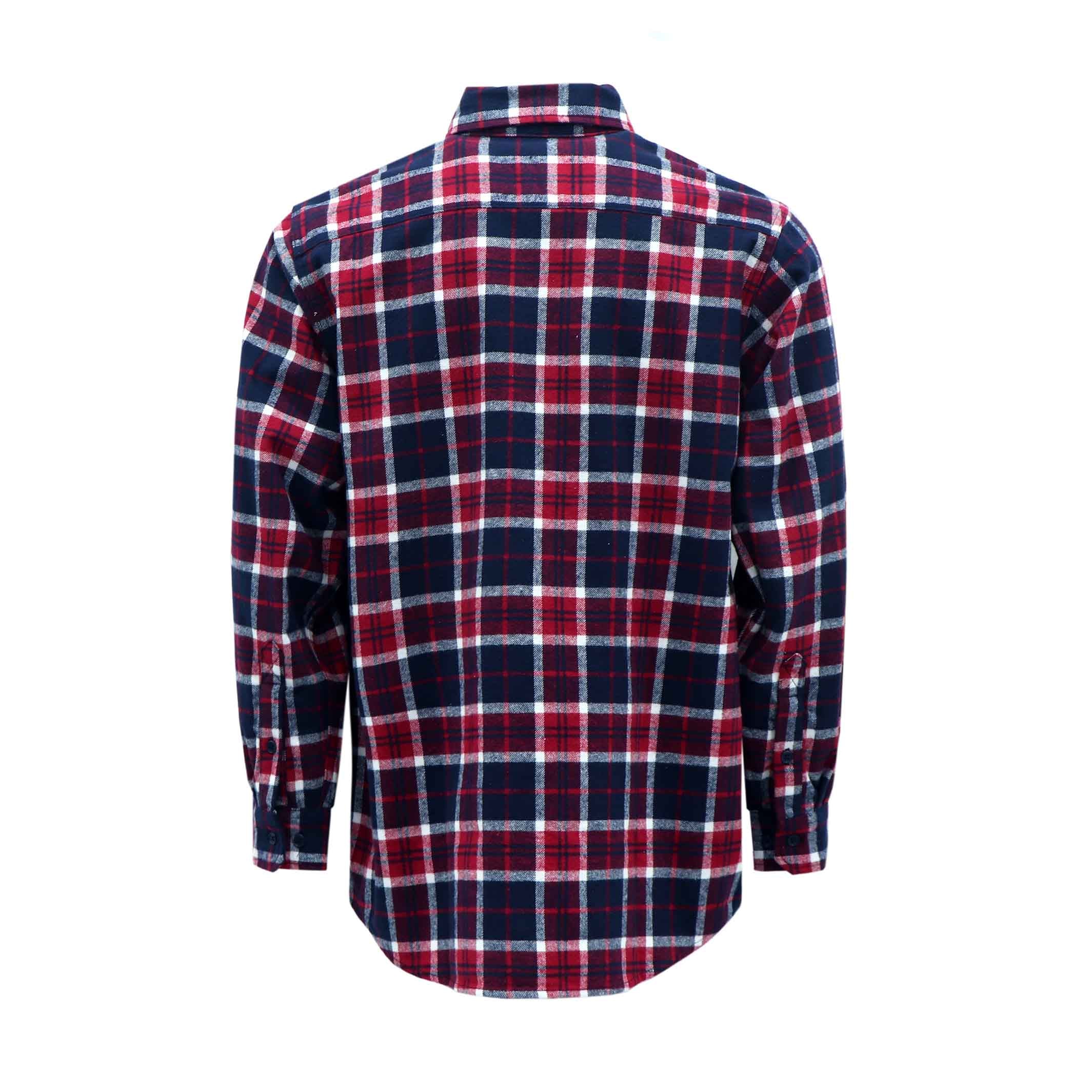 9.5OZ Plaid Flannel Shirts With Button(Final Sale)-3818