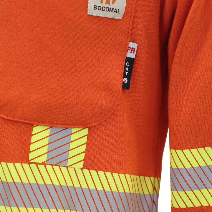 Hi Vis Summer Fr Clothing BOCOMAL FR Longe Sleeve Reflective