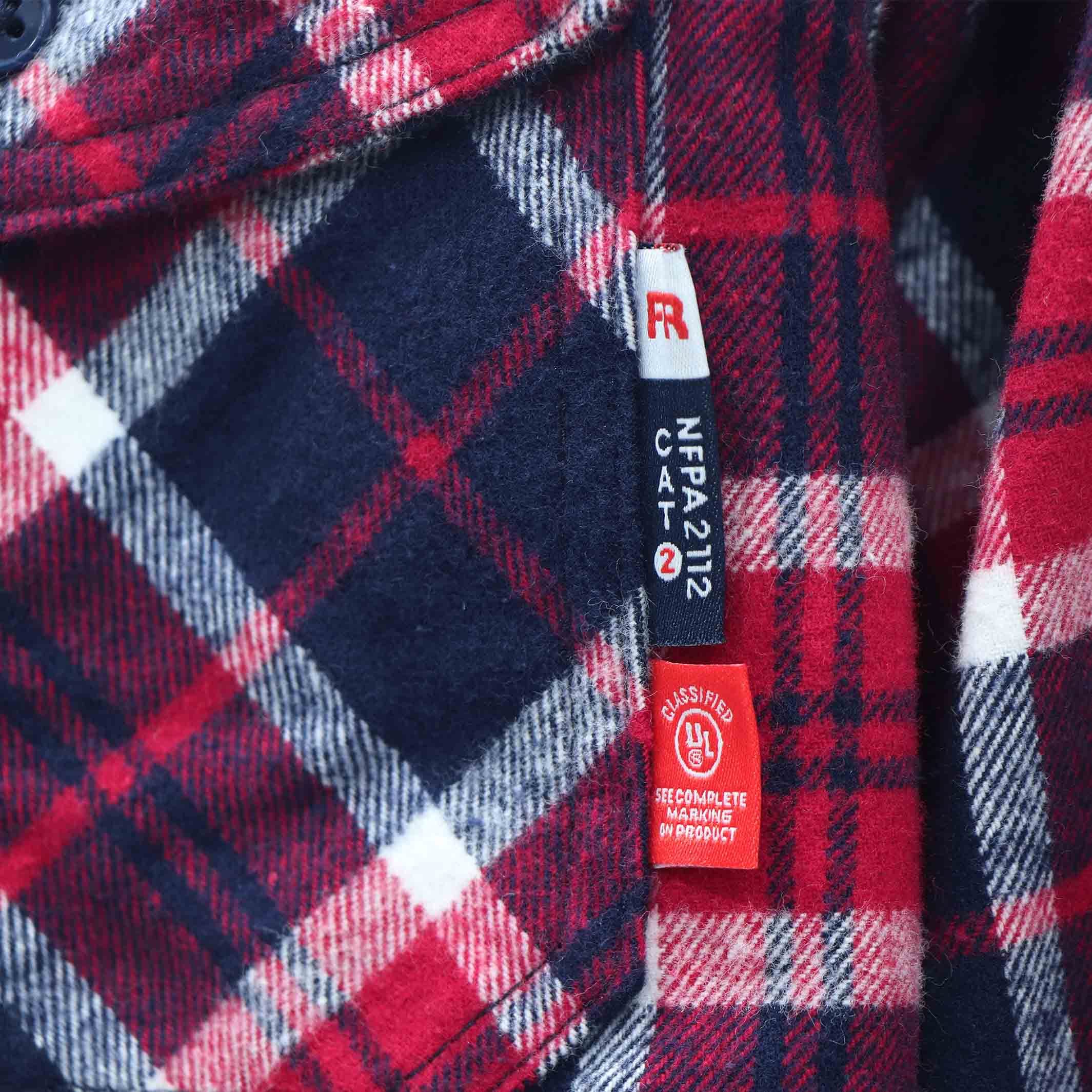 9.5OZ Plaid Flannel Shirts With Button(Final Sale)-3818