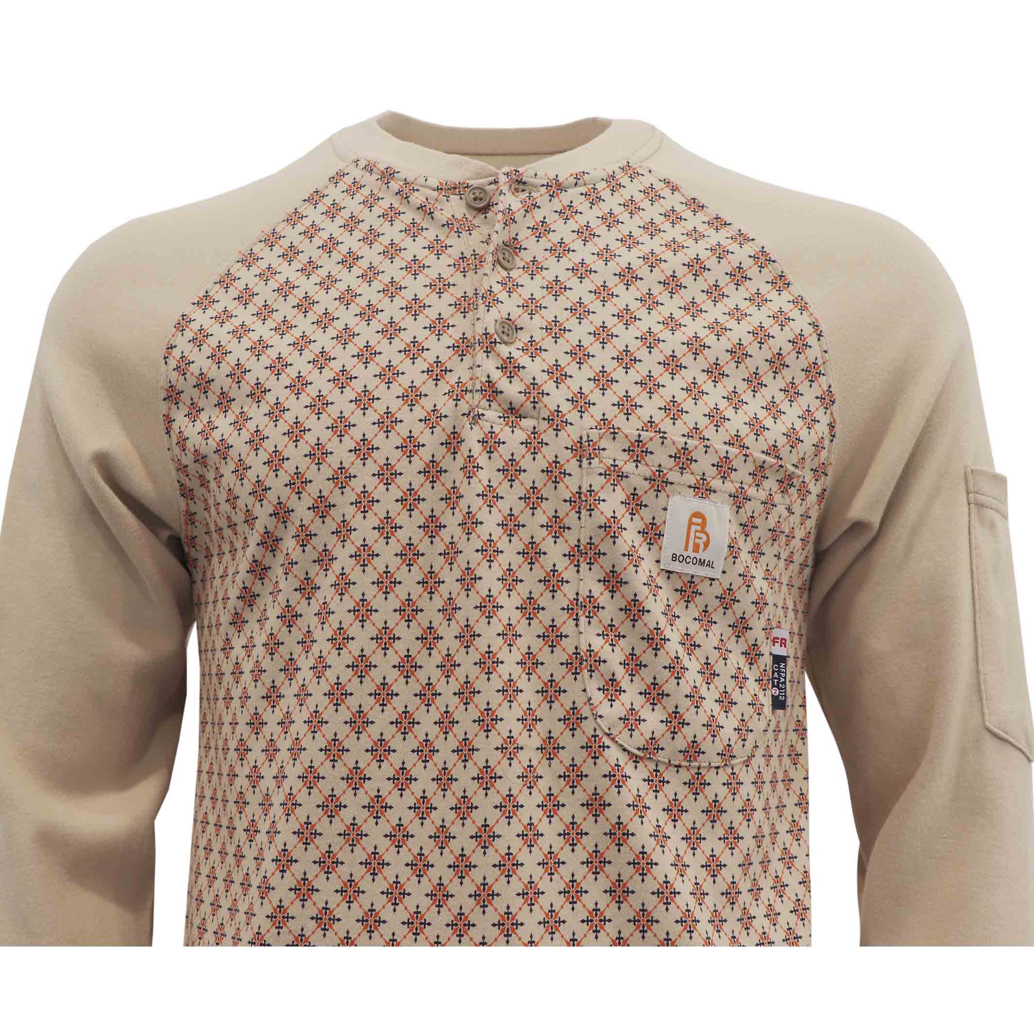 7OZ Button Pullover T-Shirt/Camouflage-5703