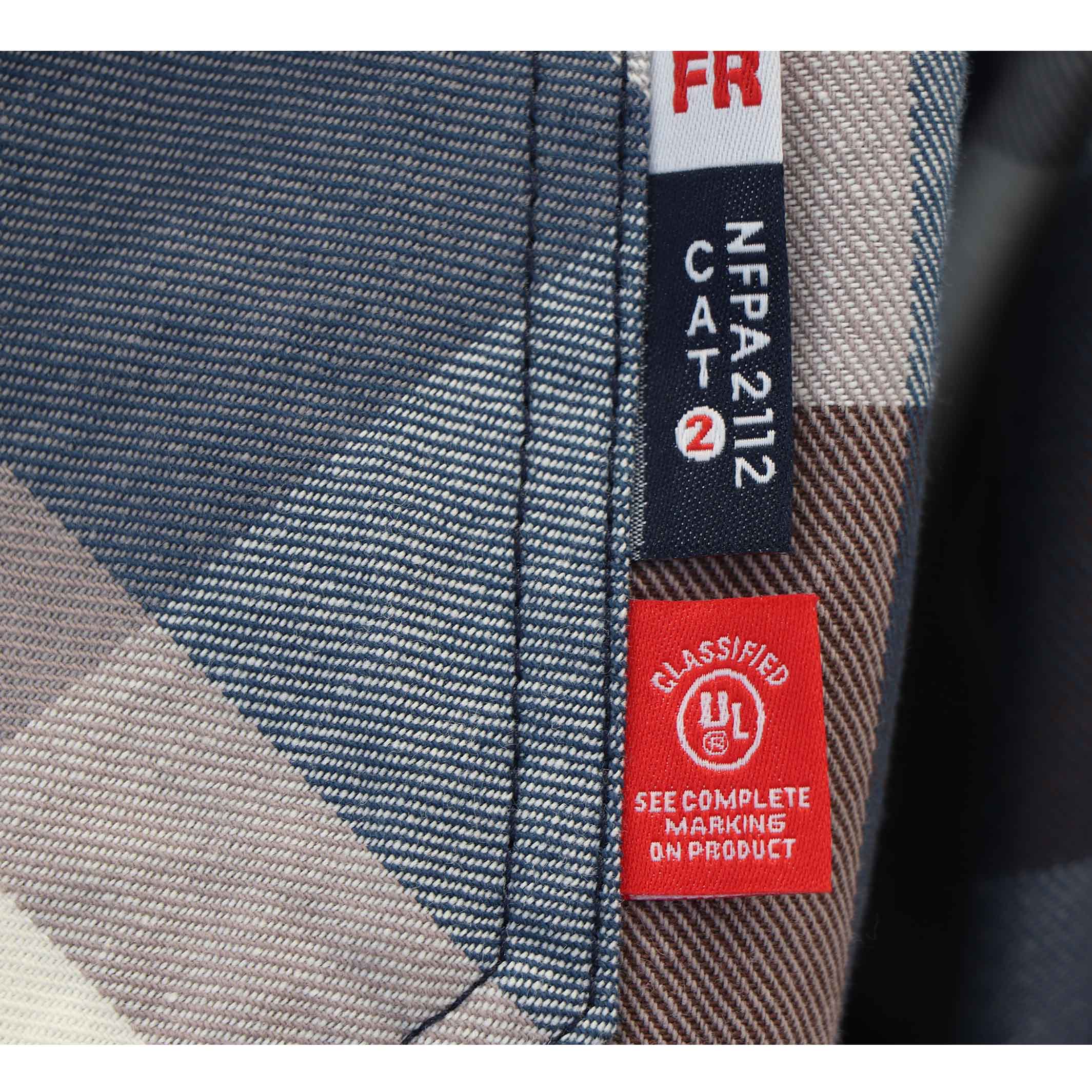 6.5OZ Big Printed Plaid Shirts With Button(Final Sale) - 3810