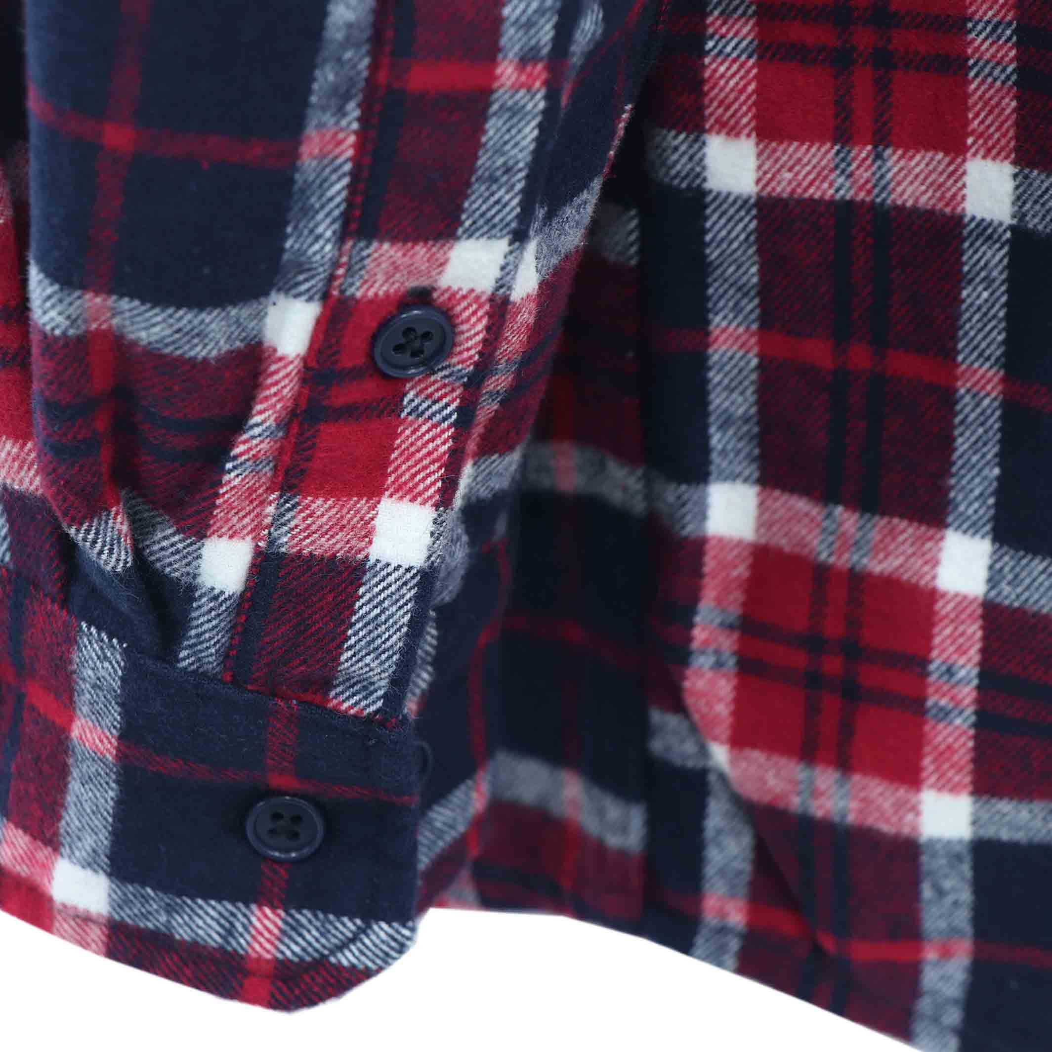 9.5OZ Plaid Flannel Shirts With Button(Final Sale)-3818