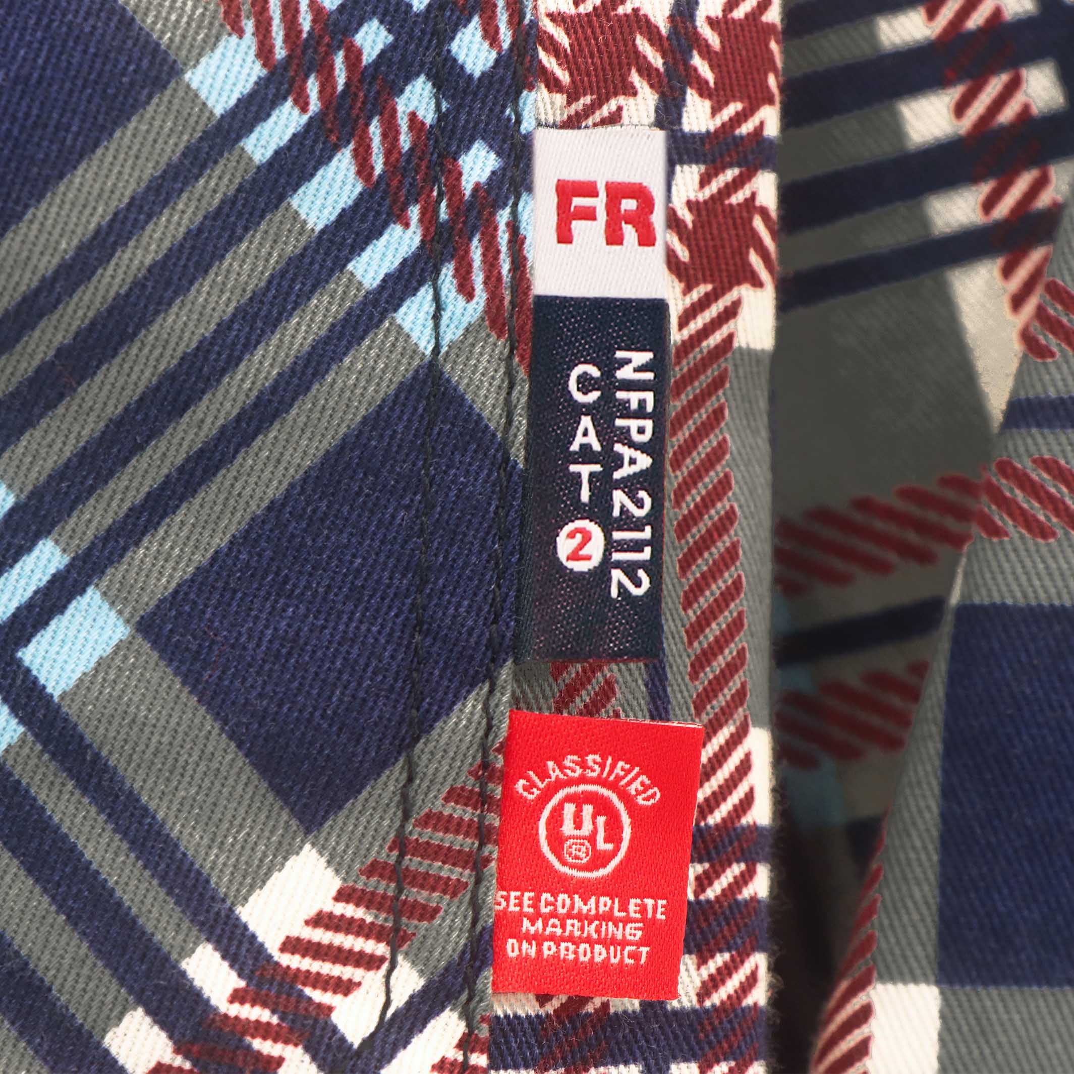 6.5OZ Printed Plaid Shirts With Pearl Snap(Final Sale)-3916