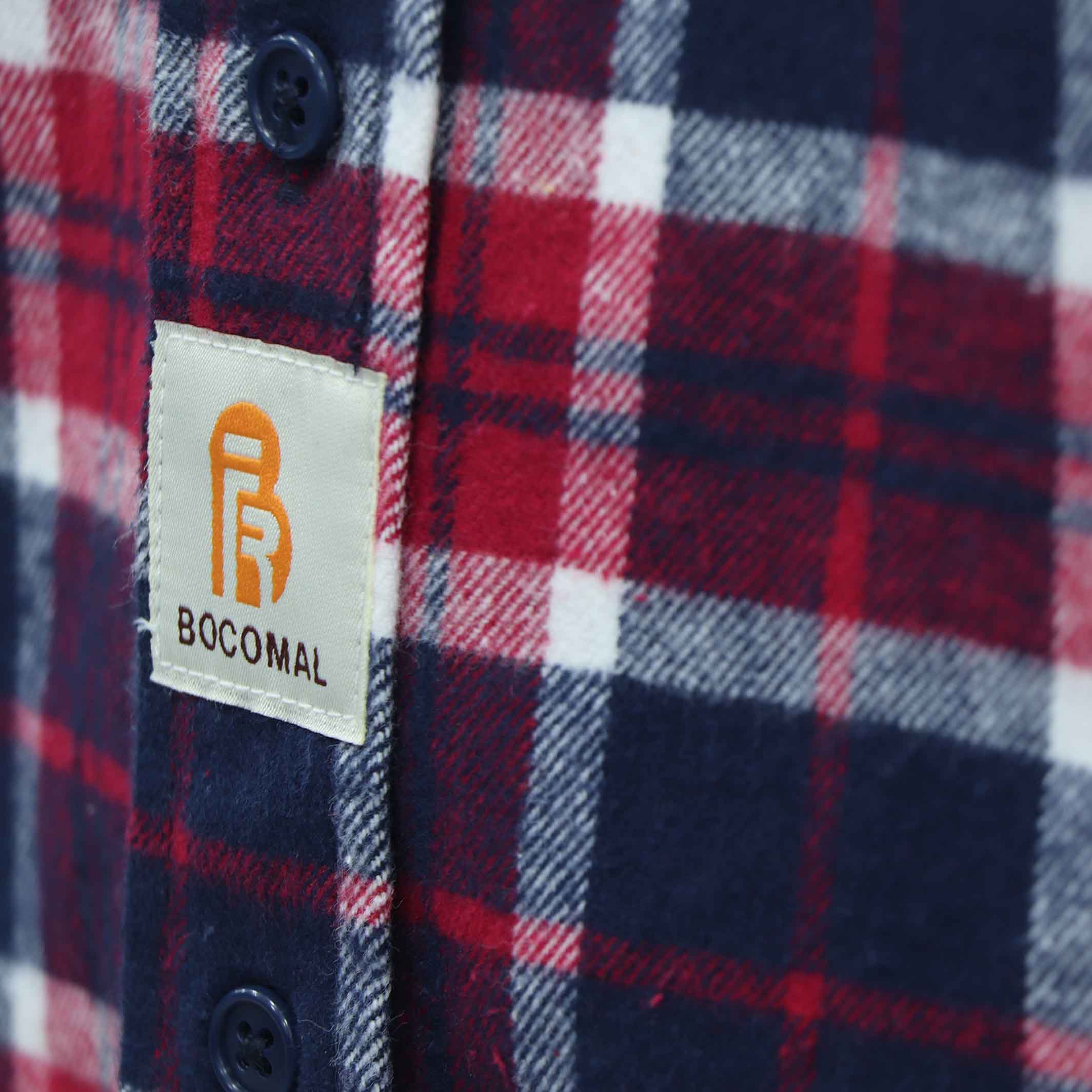 9.5OZ Plaid Flannel Shirts With Button(Final Sale)-3818