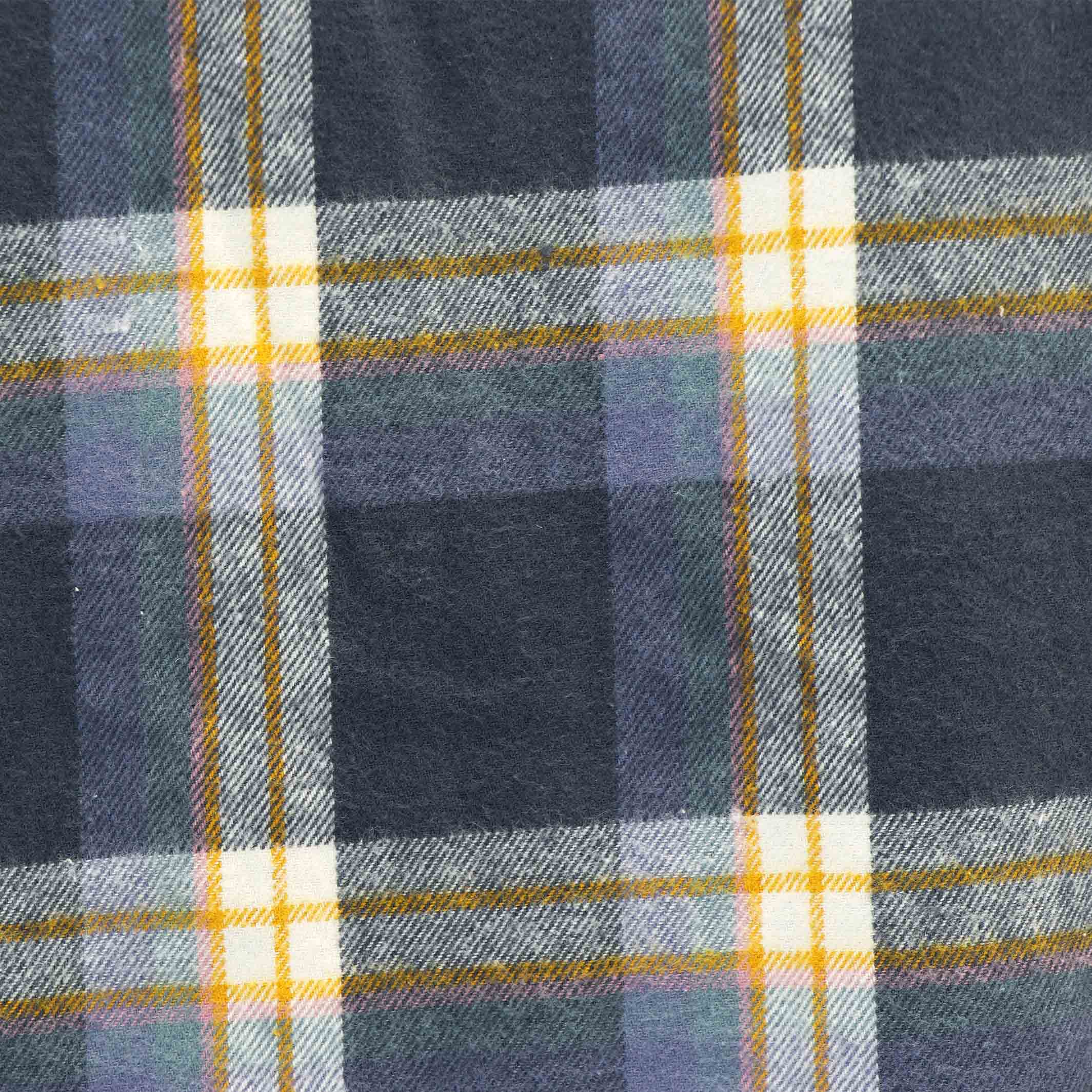 9.5OZ Plaid Flannel Shirts With Button(Final Sale)-3818