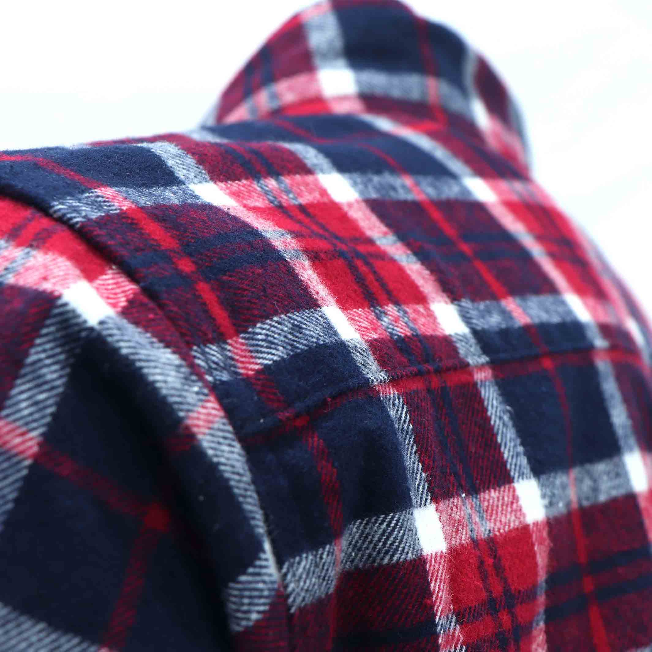 9.5OZ Plaid Flannel Shirts With Button(Final Sale)-3818
