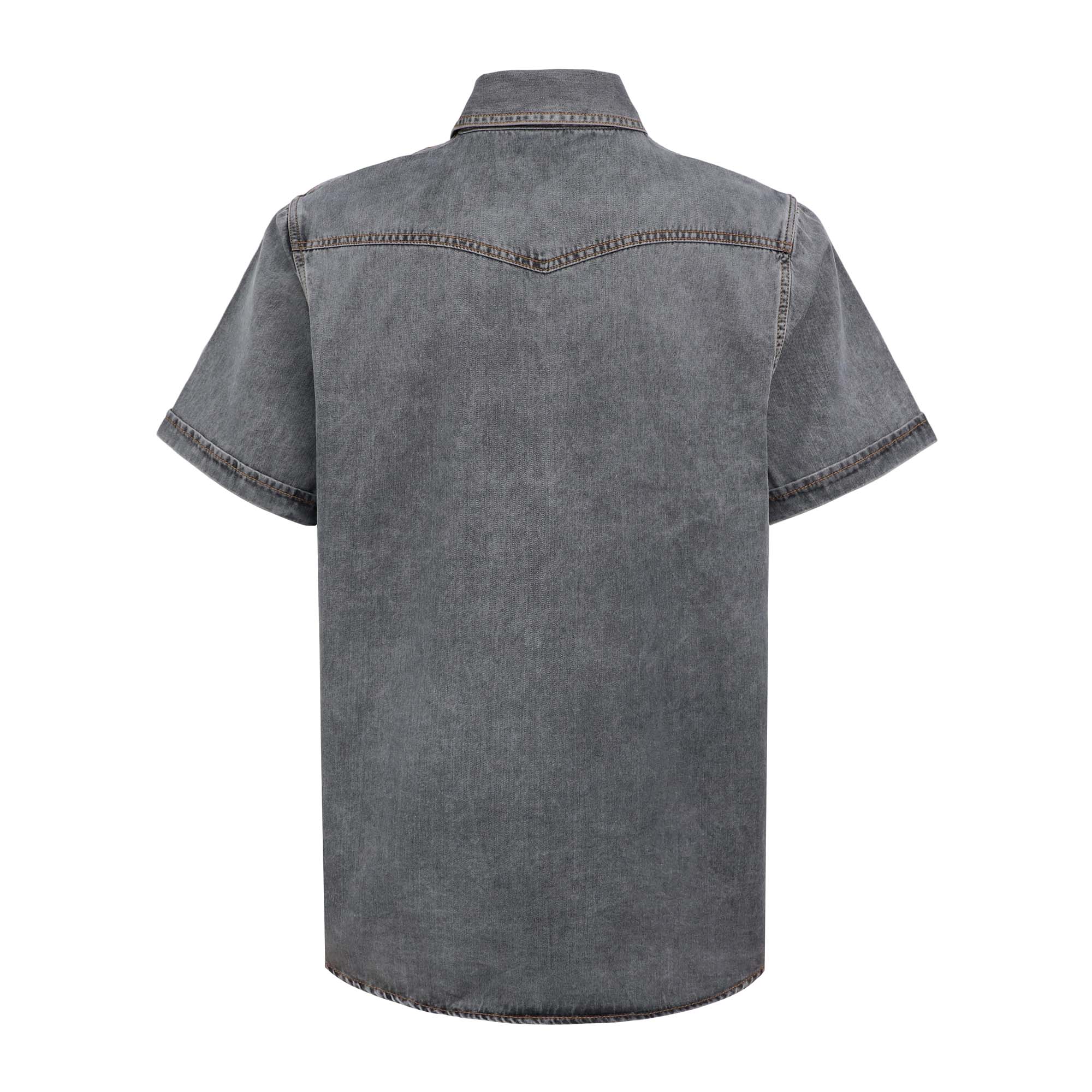 6.5OZ Short Sleeve Pearl Snap Denim Work Shirt (NON-FR) - SH052C