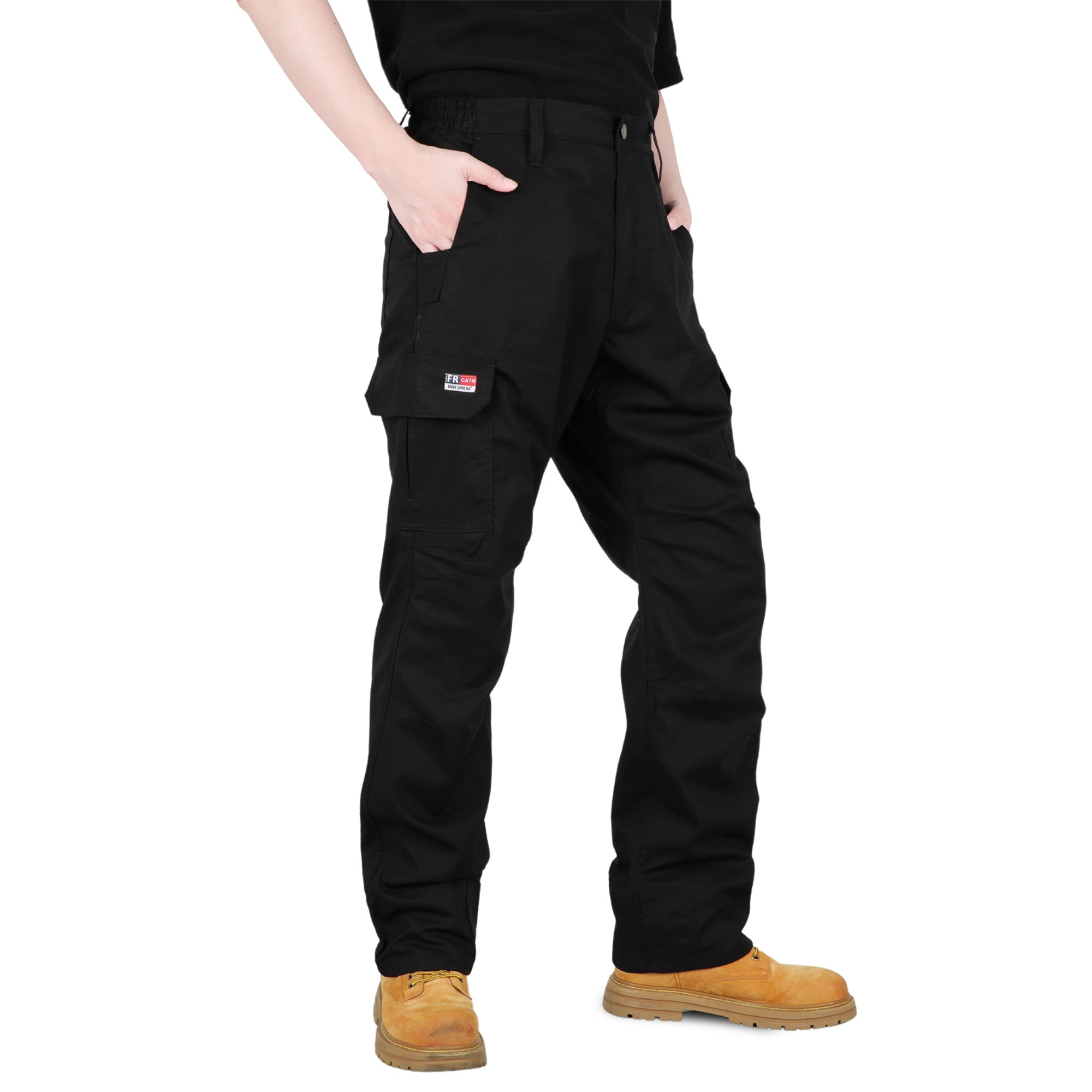 Modacrylic Cotton Fleece Lined Stretch Winter Cargo Pants-9328