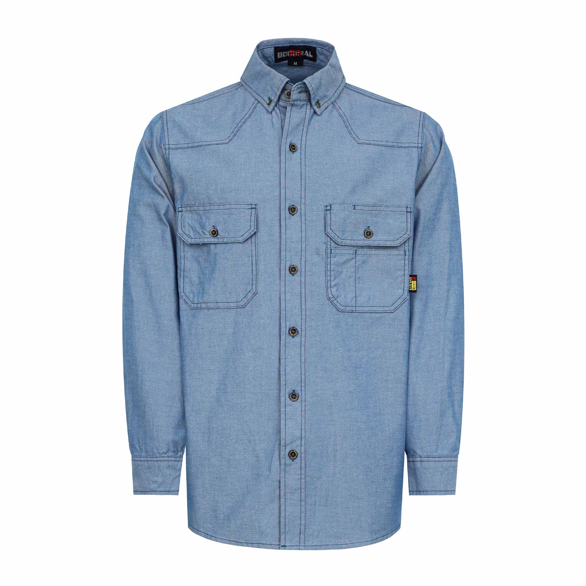 6.5OZ Dura-Light Soft Heather Duck FR Work Shirt -B639