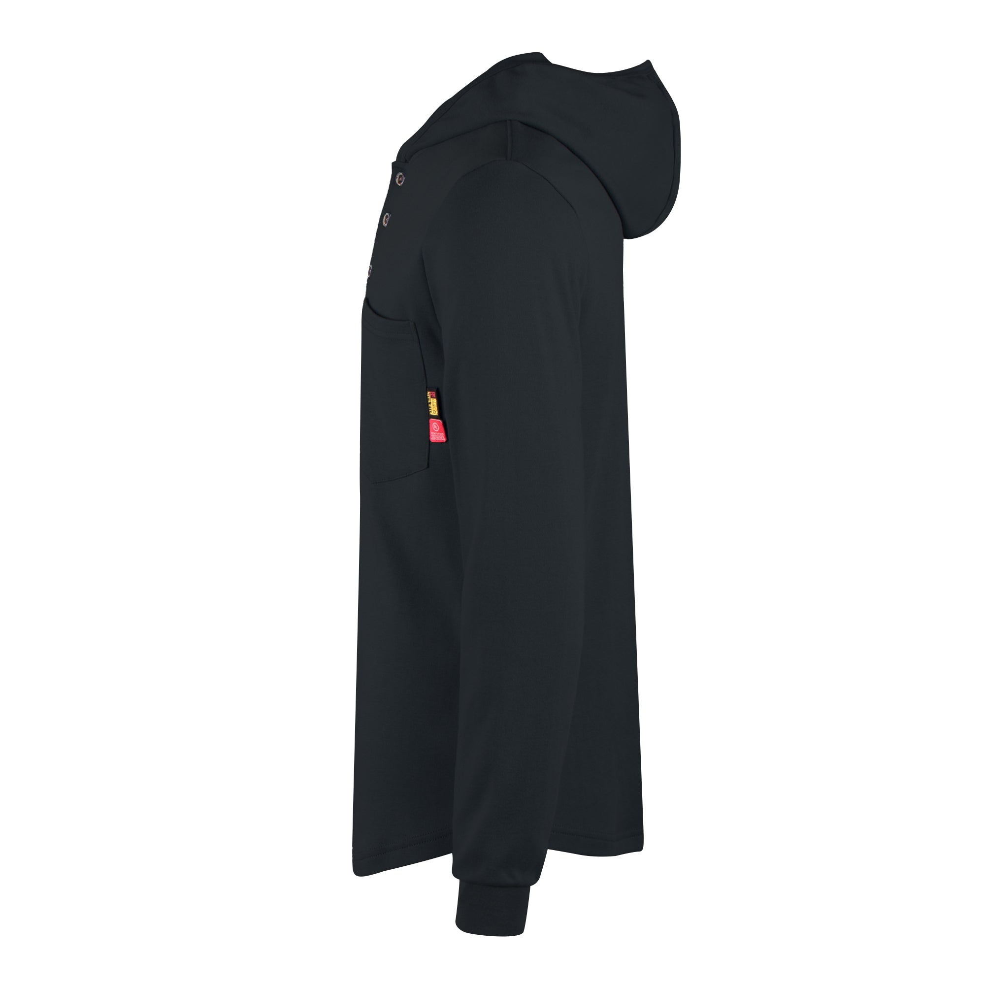 7OZ Cotton Flame-Resistant Hooded Henley T-Shirt - B103