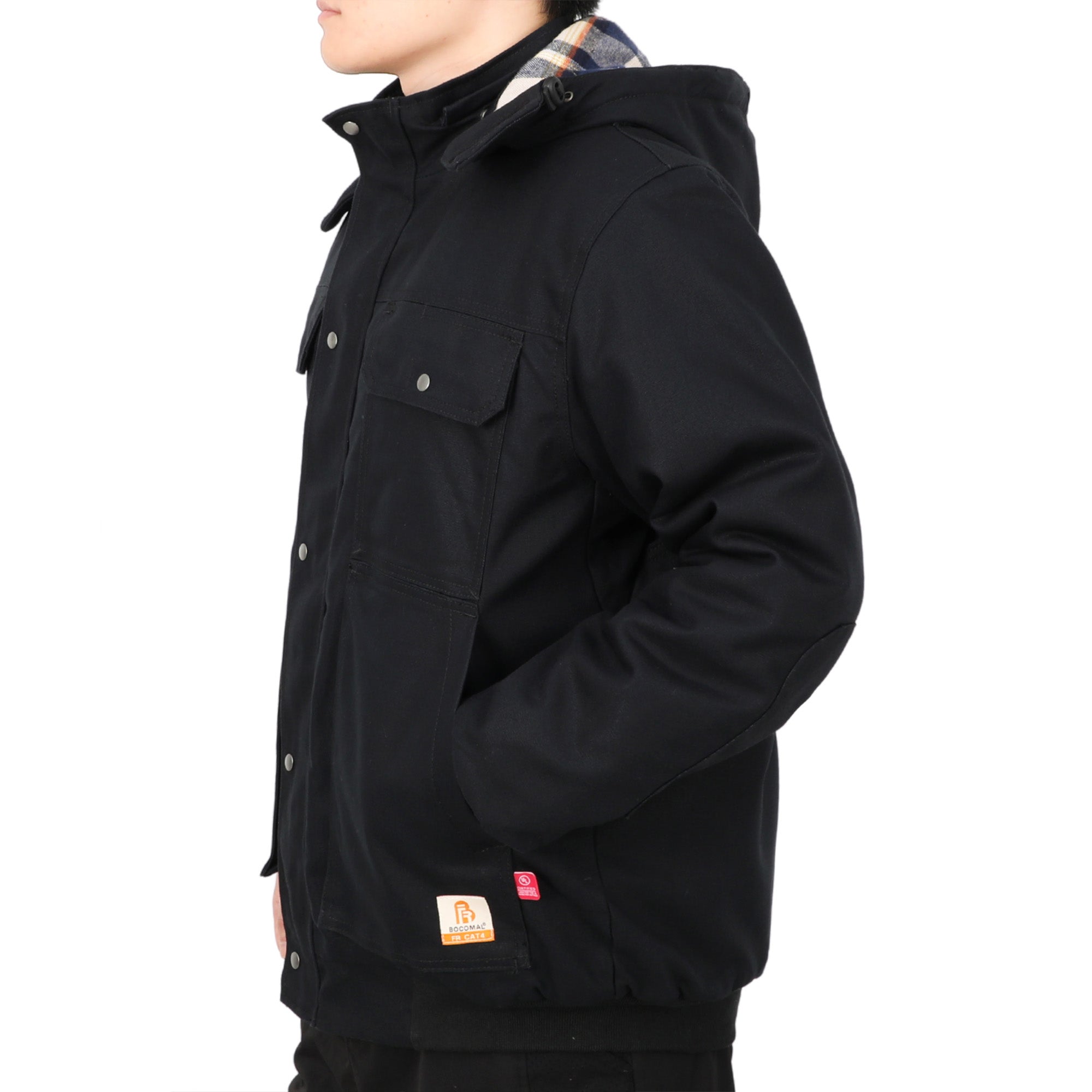 FR Jacket Insulated Heavyweight Canvas Flannel Lined,Detachable Hood-8804