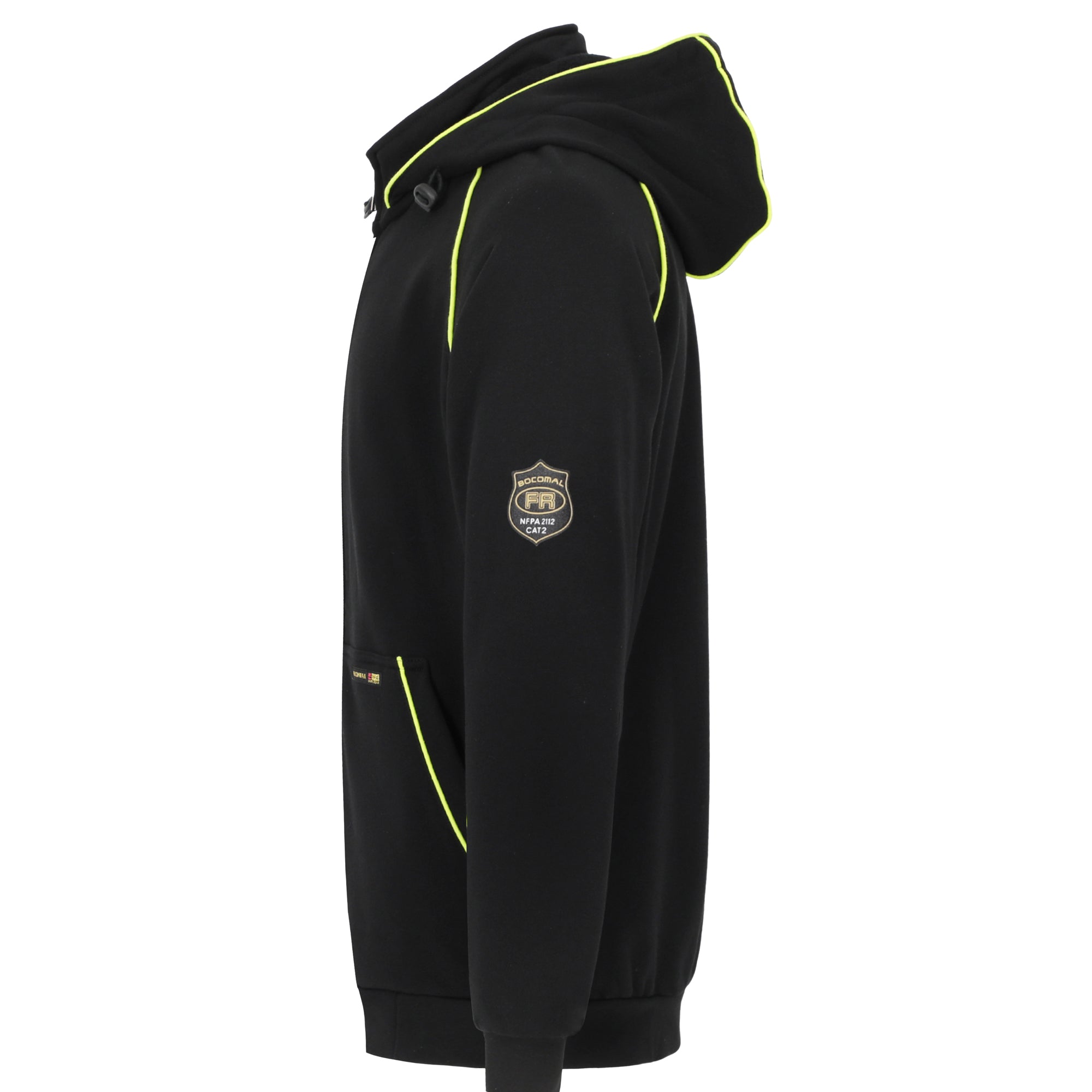 12OZ Heavyweight Cotton Fleece Zipper Front FR Hooded Sweatshirts-1531B