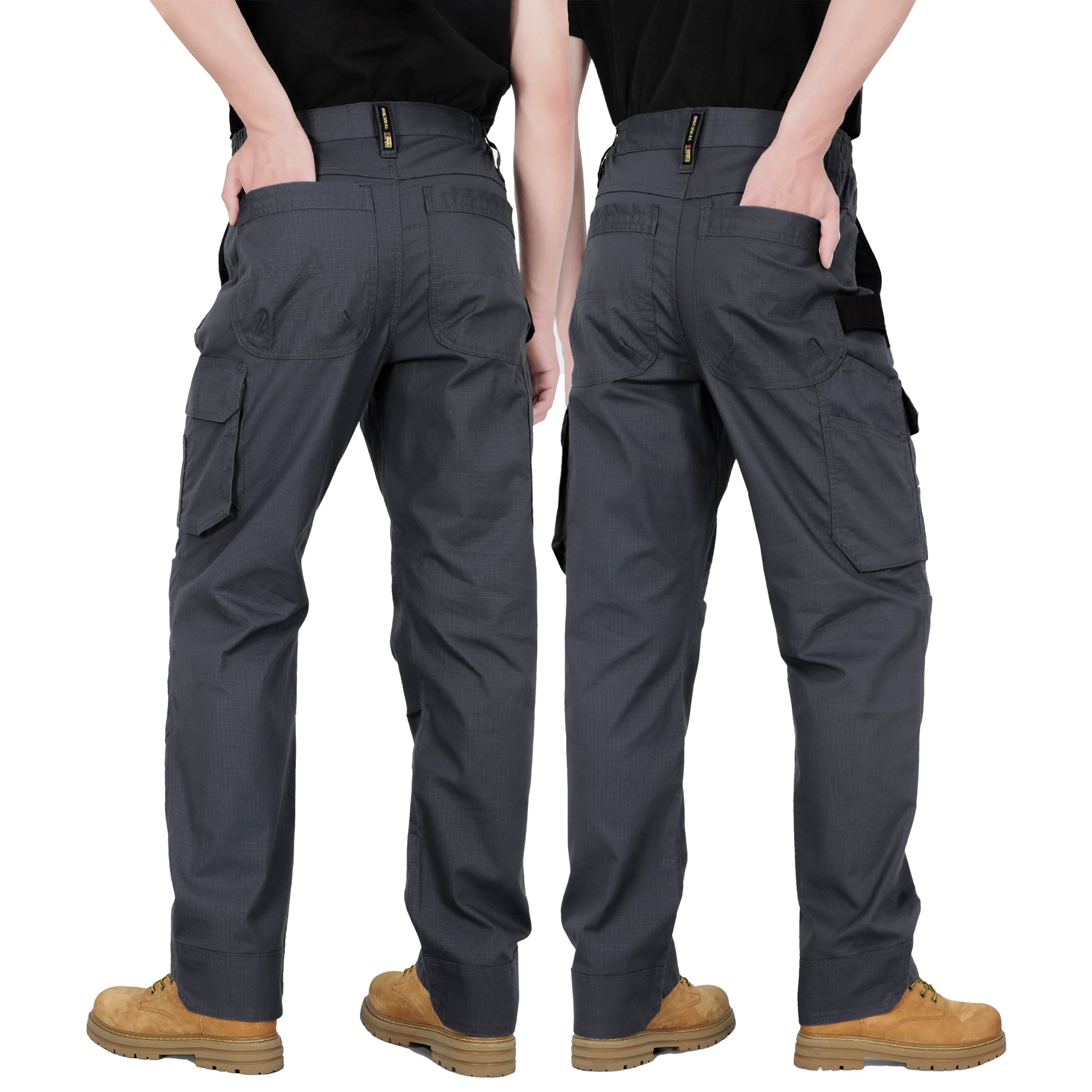 6oz Lightweight Rip stop Relaxed Fit FR Stretch Cargo Reinforced Work Carpenter Pants-8528